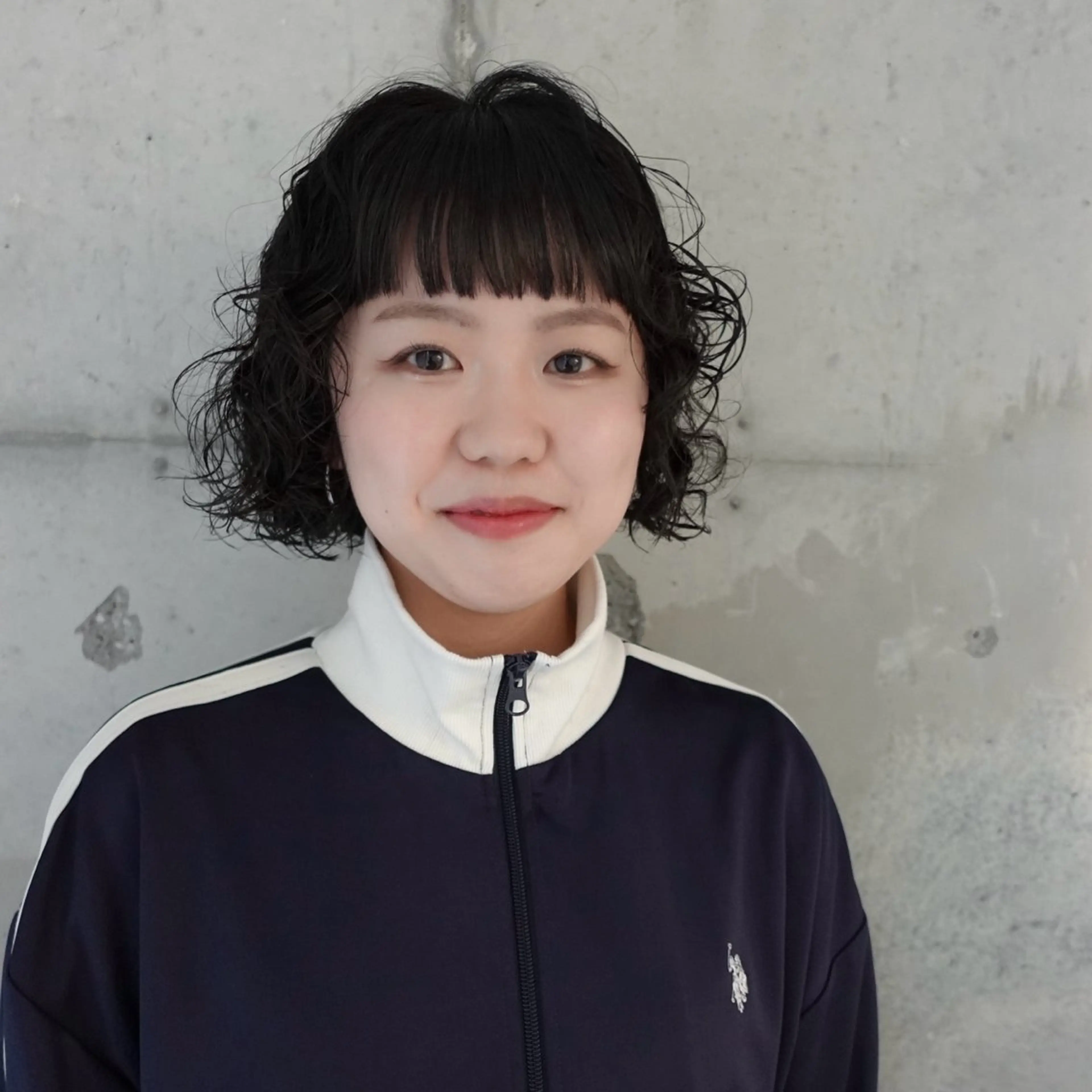 ショート パーマ ヘアアレンジ ボブ オン眉 カット パーマ 🌐サトウ リョウ🌐のヘアスタイル