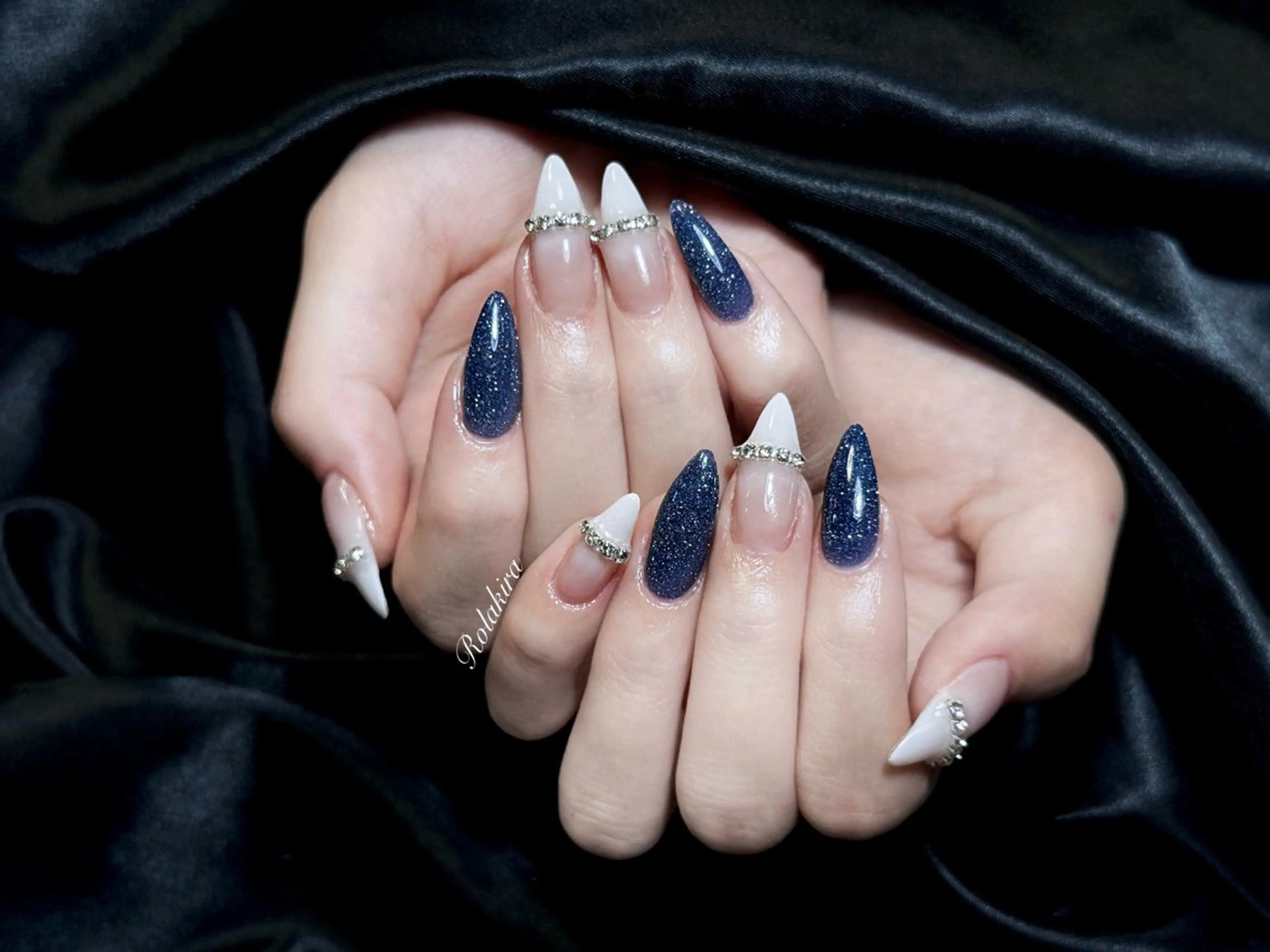 ネイル チークネイル 長さ出し フレンチネイル ジェルネイル 韓国ネイル ハンドネイル Rola kira 麗のネイルデザイン