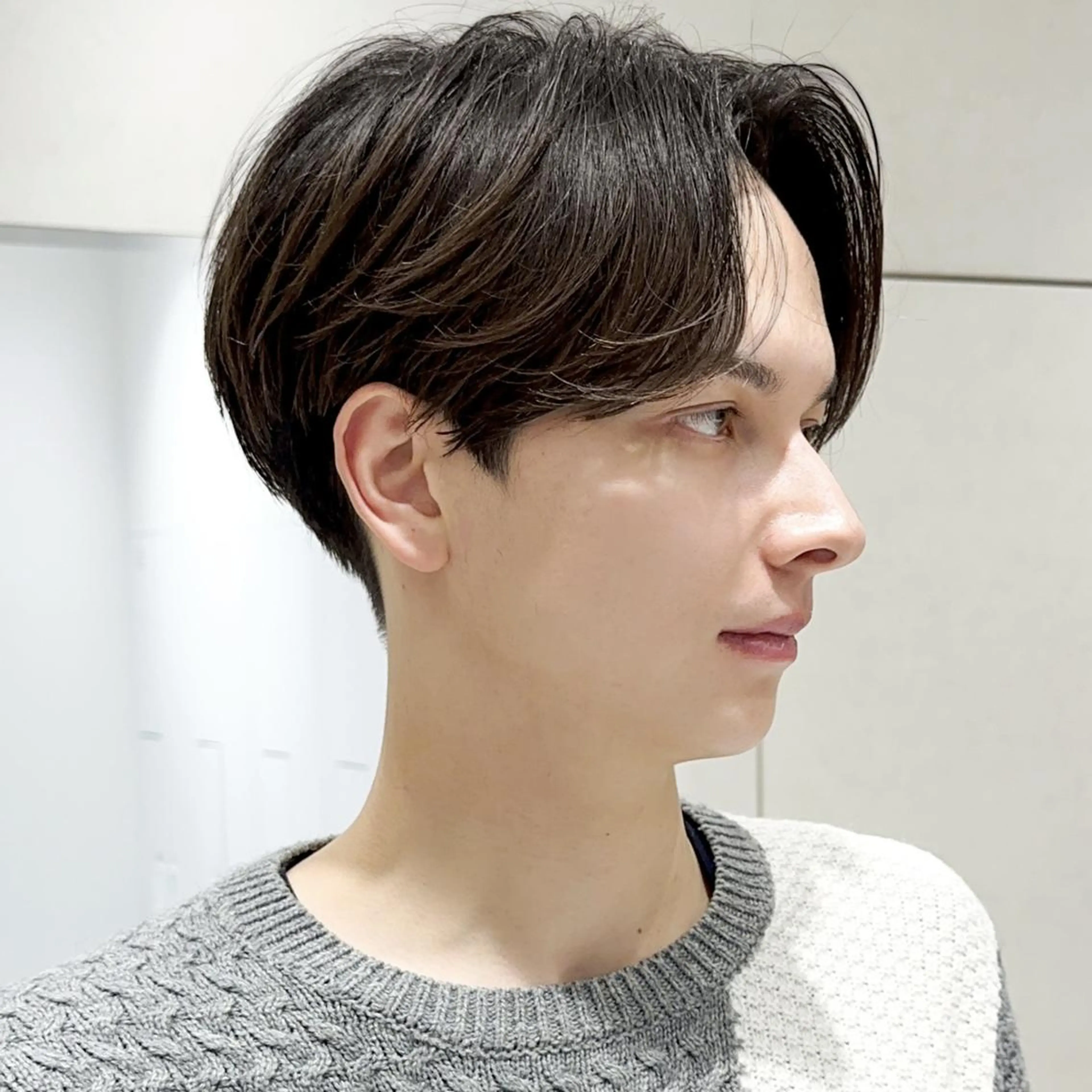 メンズ センターパート マッシュ メンズパーマ レイヤーカット/ レイヤーボブ/kiiのヘアスタイル