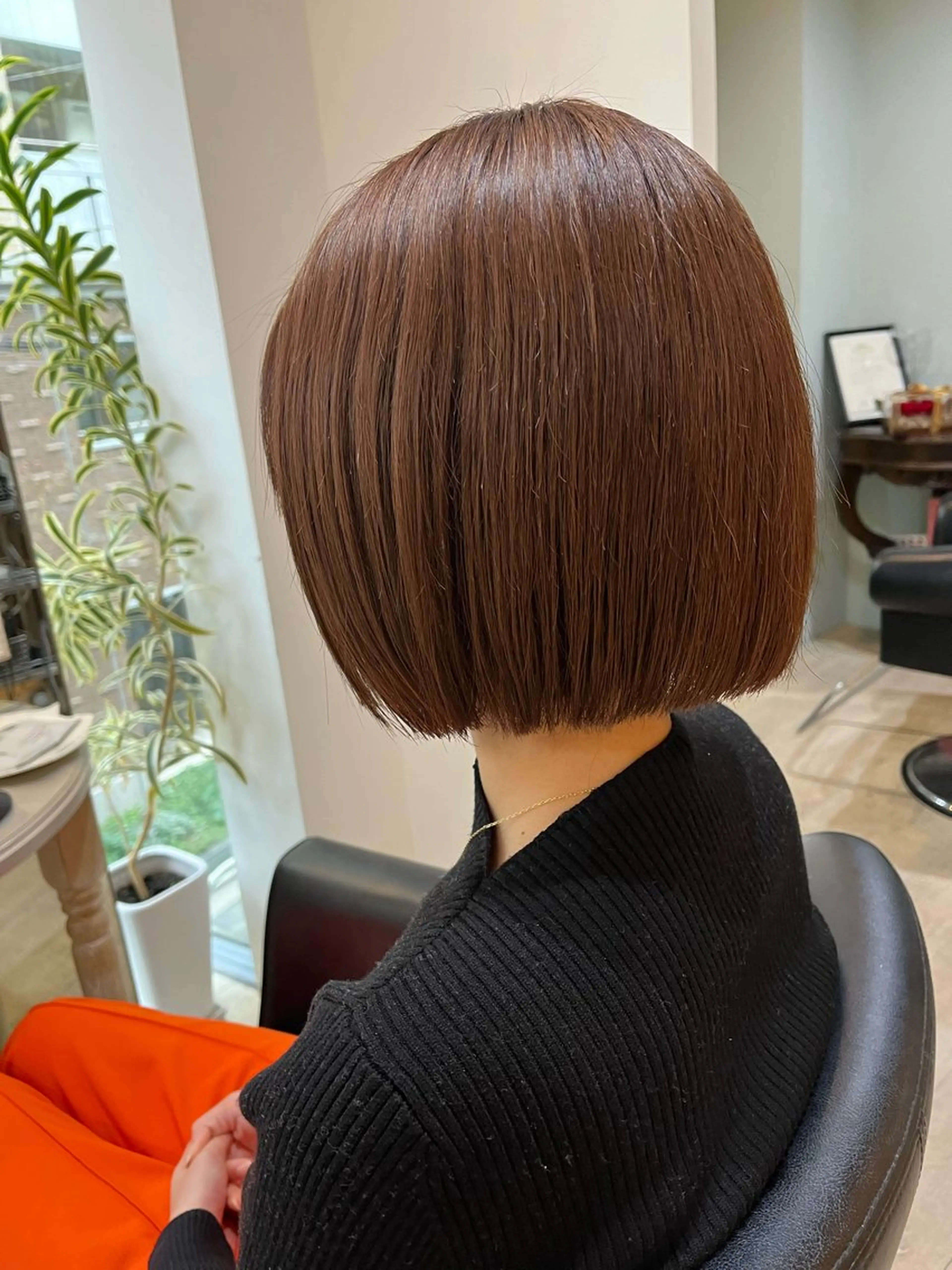 ミディアム カラー yadori tomoyoのヘアスタイル