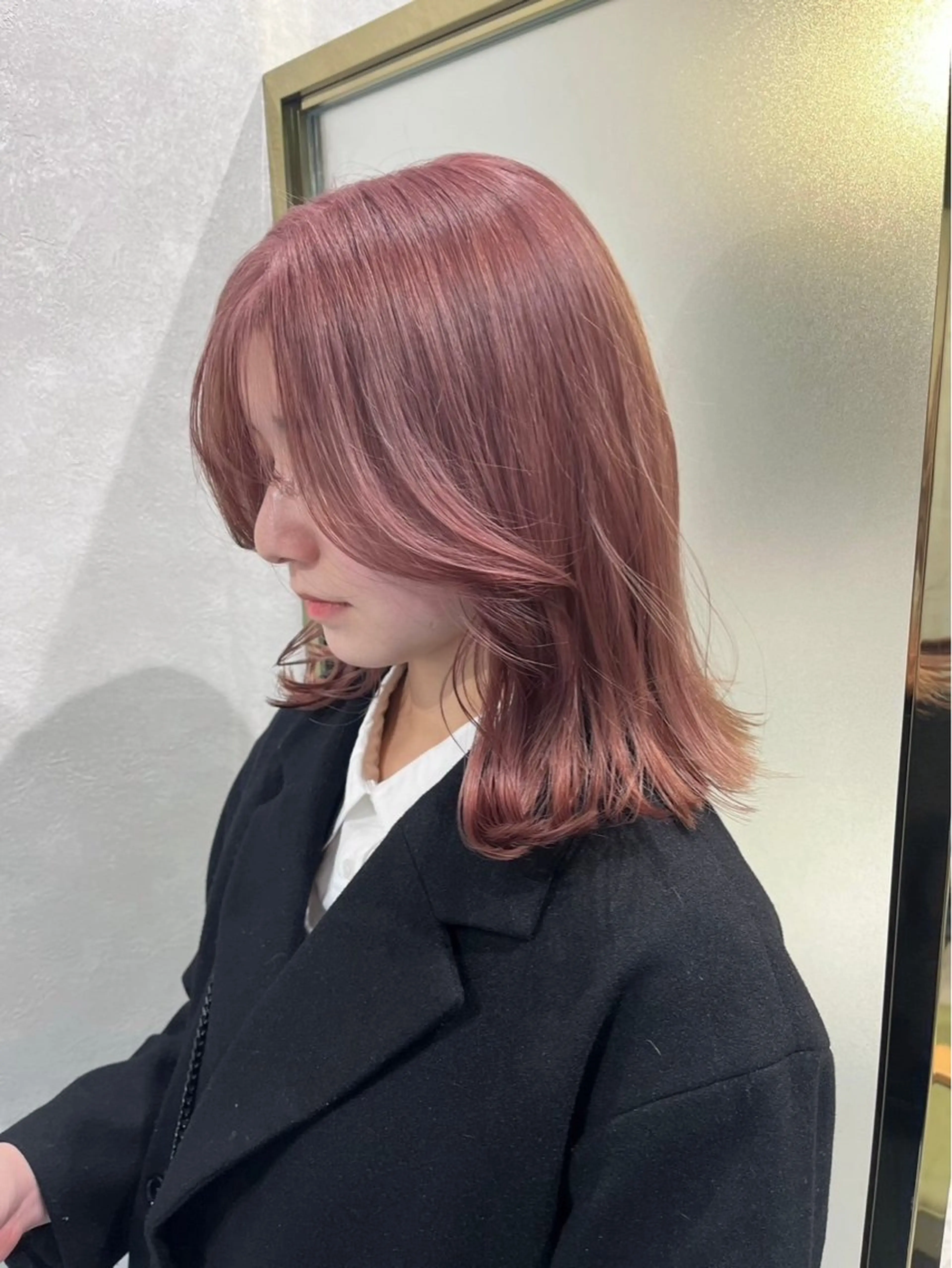 セミロング カラー ヘアカラー トリートメント メンズパーマ特化 ふうきのヘアスタイル