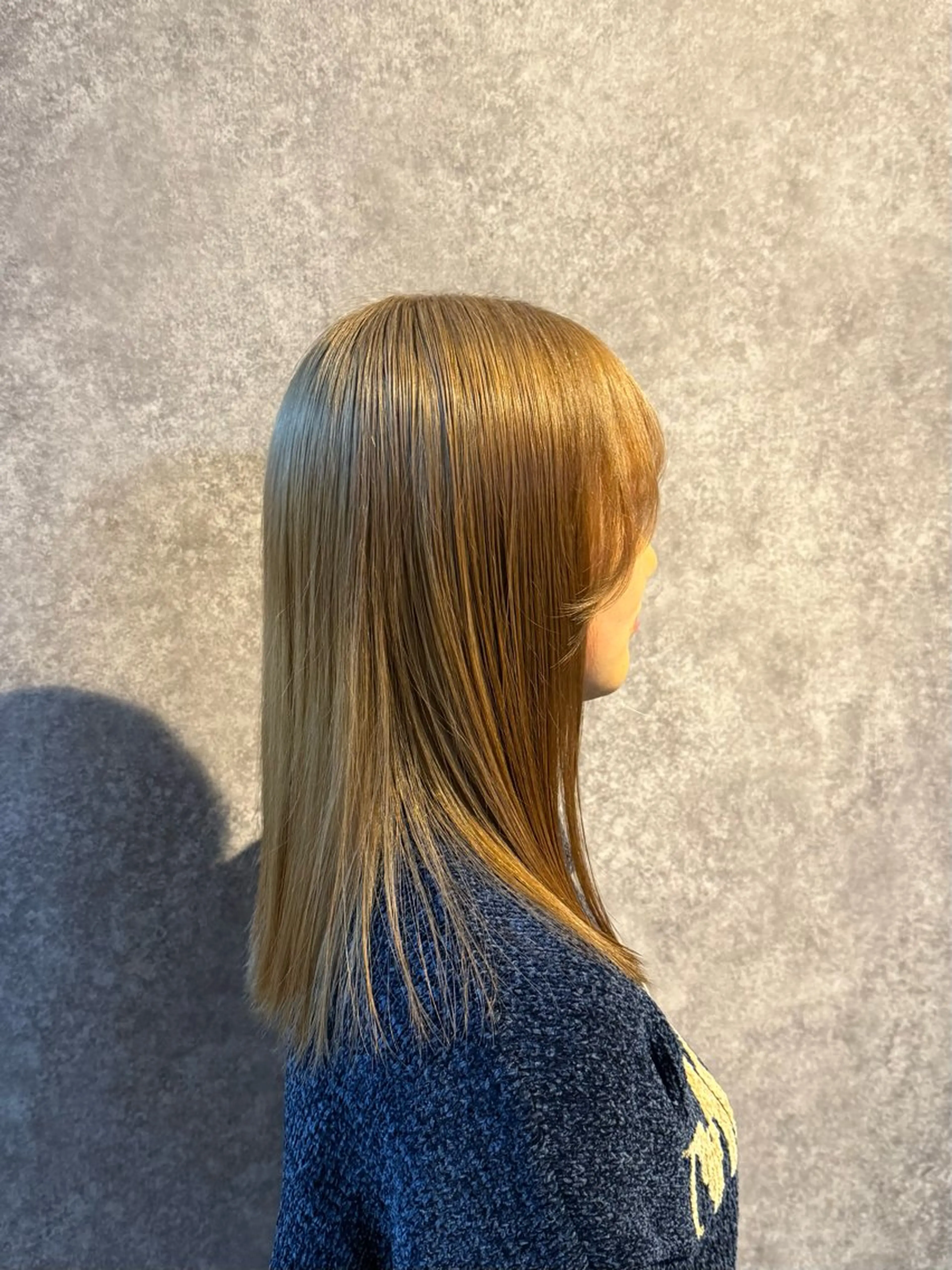 ミディアム カラー ベージュカラー ミルクティーベージュ カット ヘアカラー トリートメント 似合わせカット/ レディース特化/佑月のヘアスタイル