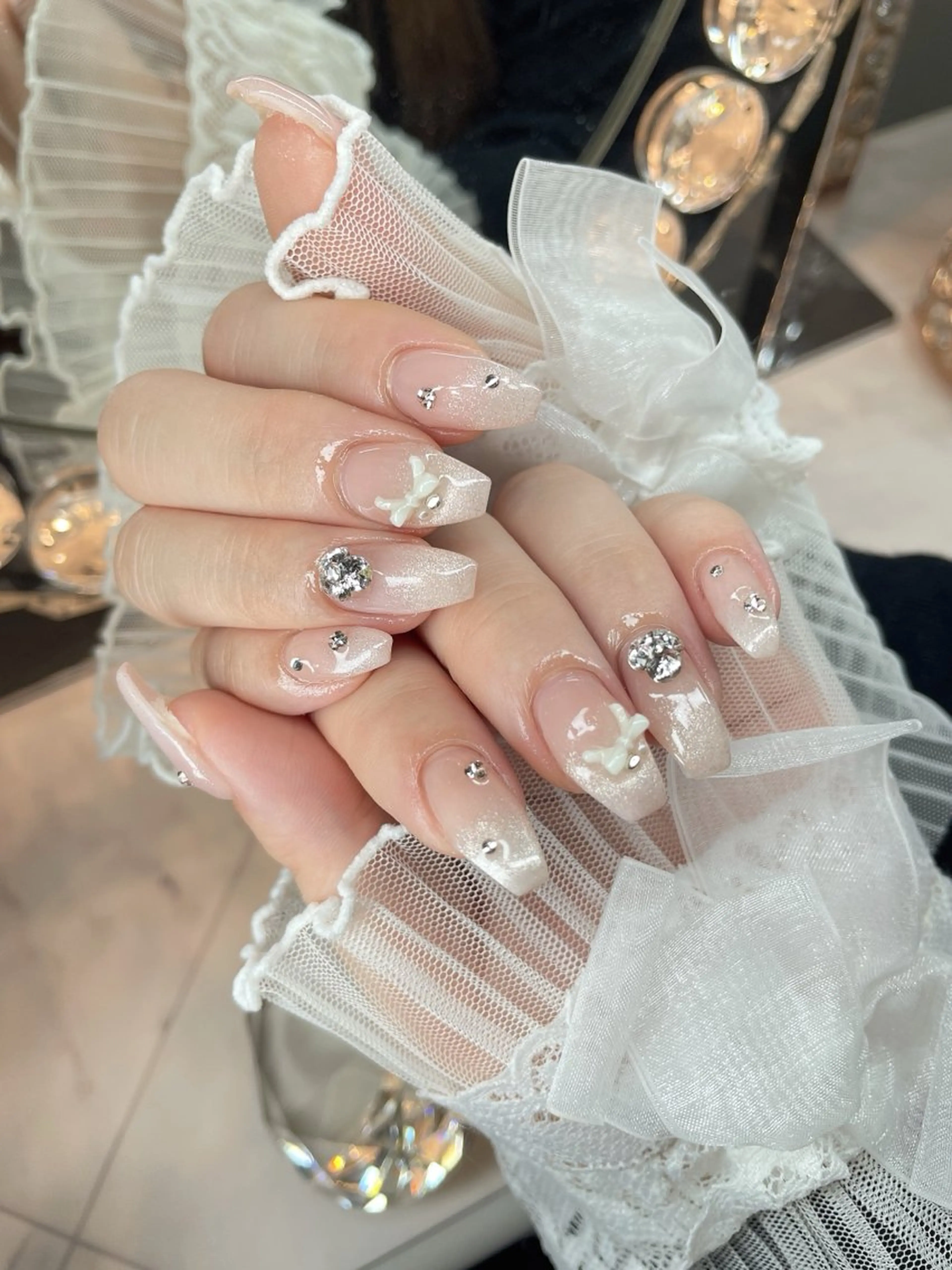 ネイル 23時まで❤︎韓国、 ワンホンネイルのネイルデザイン