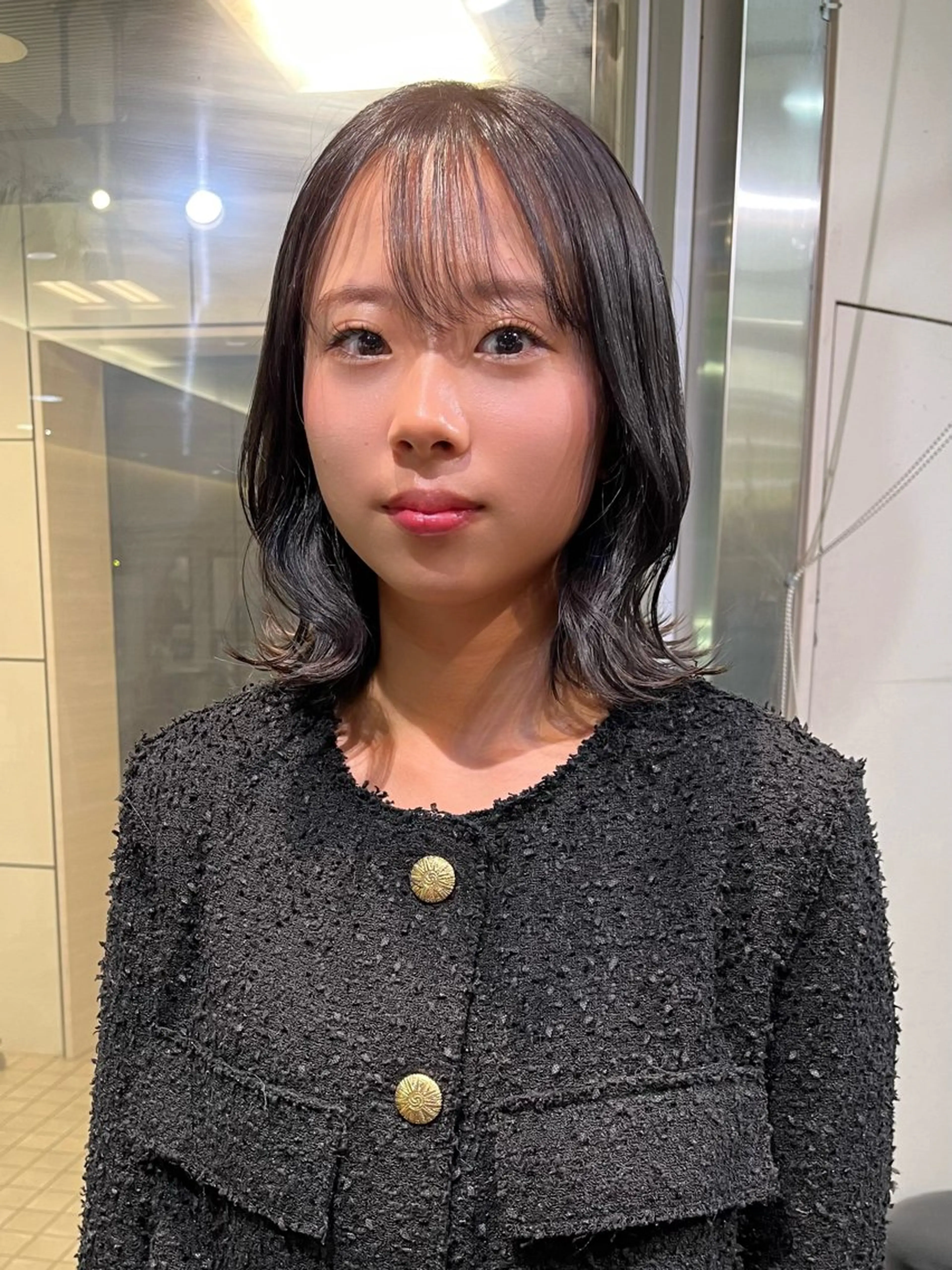 ロング ボブ 伸ばしかけ ハッシュカット 韓国風ヘア レイヤーカット ヘアカラー 韓国レイヤー🇰🇷 🤍🎀honokaのヘアスタイル