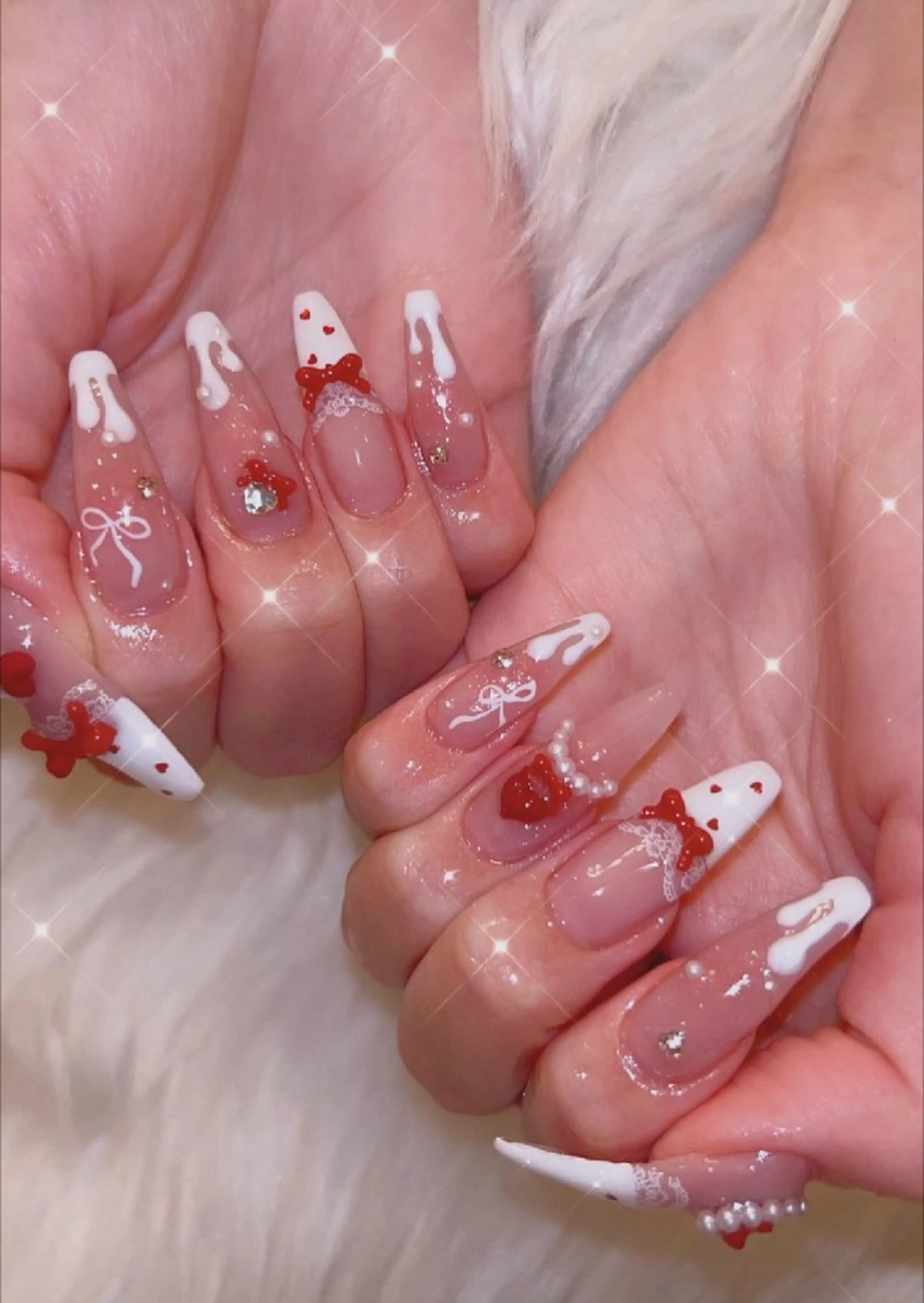 ネイル 長さ出し ジェルネイル パラジェル ハンドネイル I LOVE ME NAIL.。.:*♡のネイルデザイン