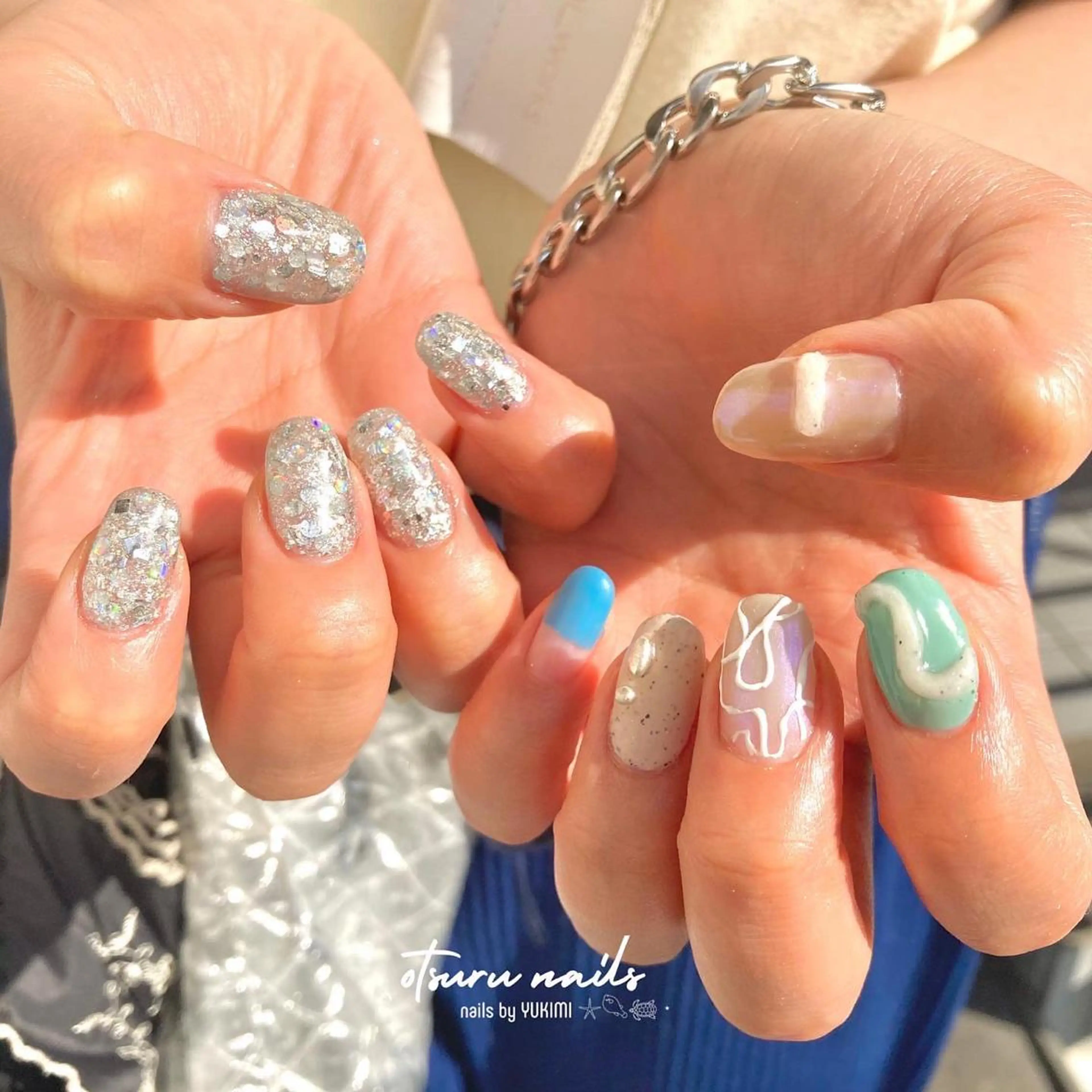 ネイル キラキラネイル ラメ(グリッター) otsurunail (オツルネイル)のネイルデザイン