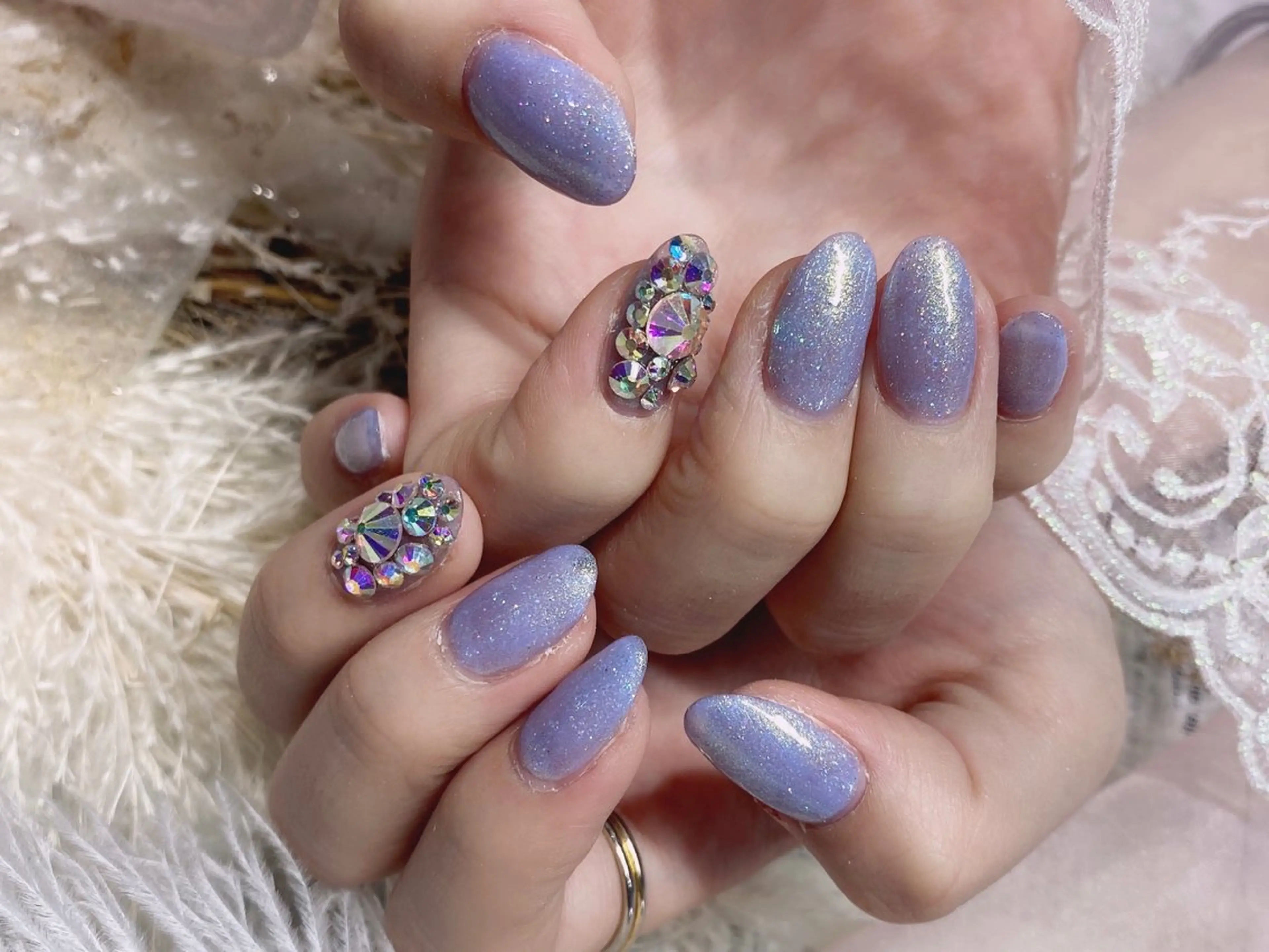 ネイル 長さ出し ジェルネイル キラキラネイル 大理石ネイル(マーブル) ニュアンスネイル Morpho nailのネイルデザイン