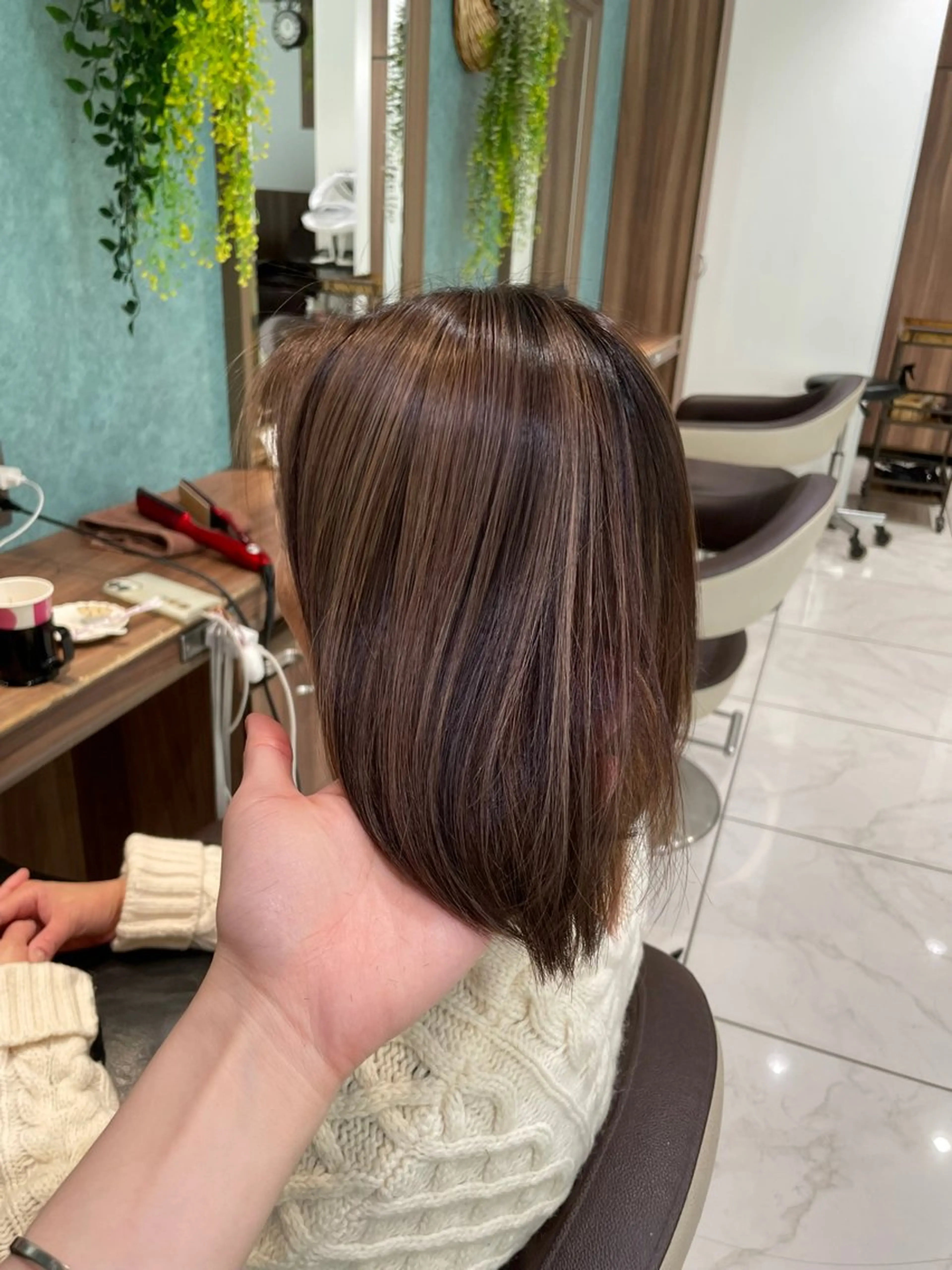 ショート カラー バレイヤージュ ハイライトカラー ハイライト レイヤーカット カット ヘアカラー 🇰🇷韓国ヘア★ 副店長.쿠리타⭐︎のヘアスタイル