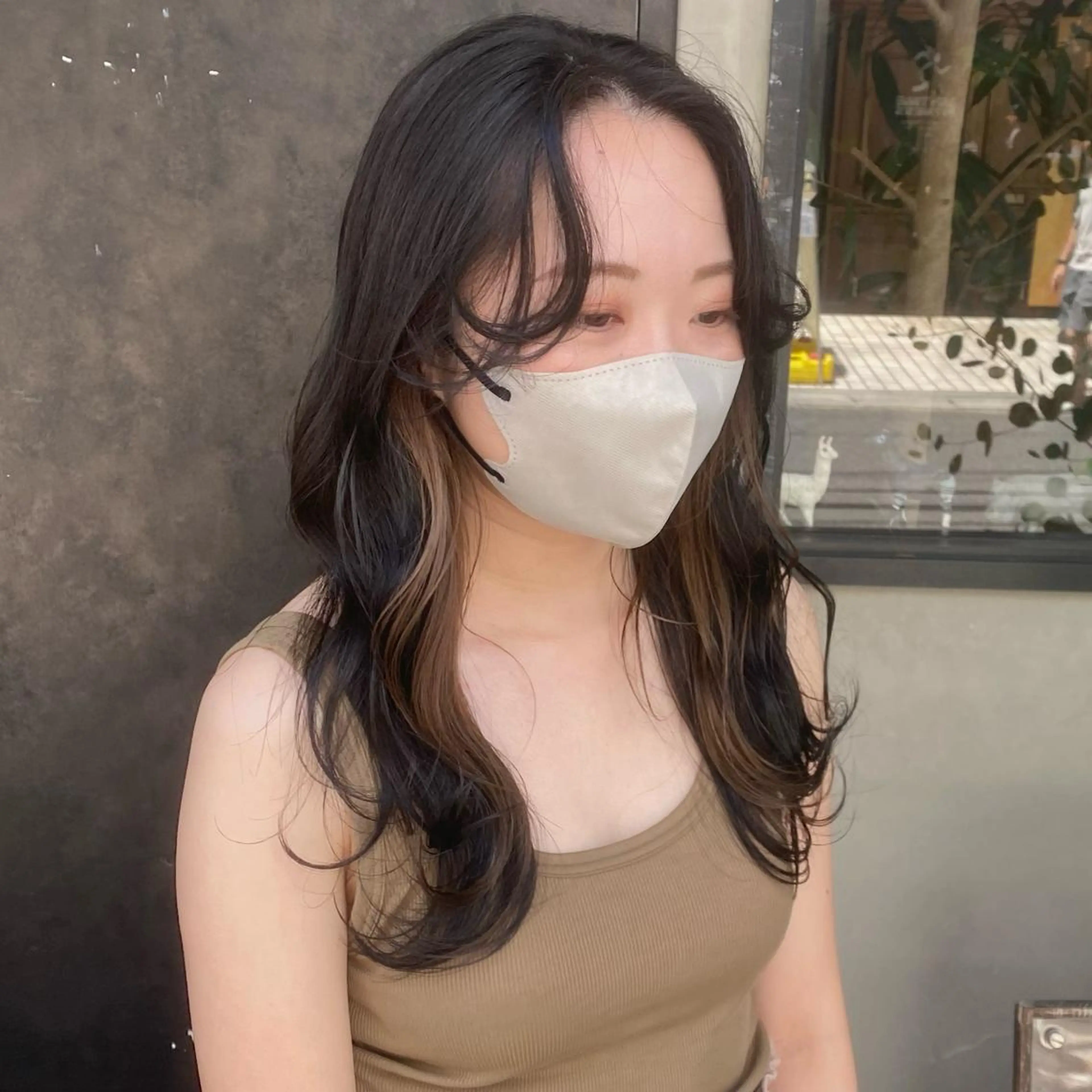 ロング カラー インナーカラー 比嘉 陽のヘアスタイル