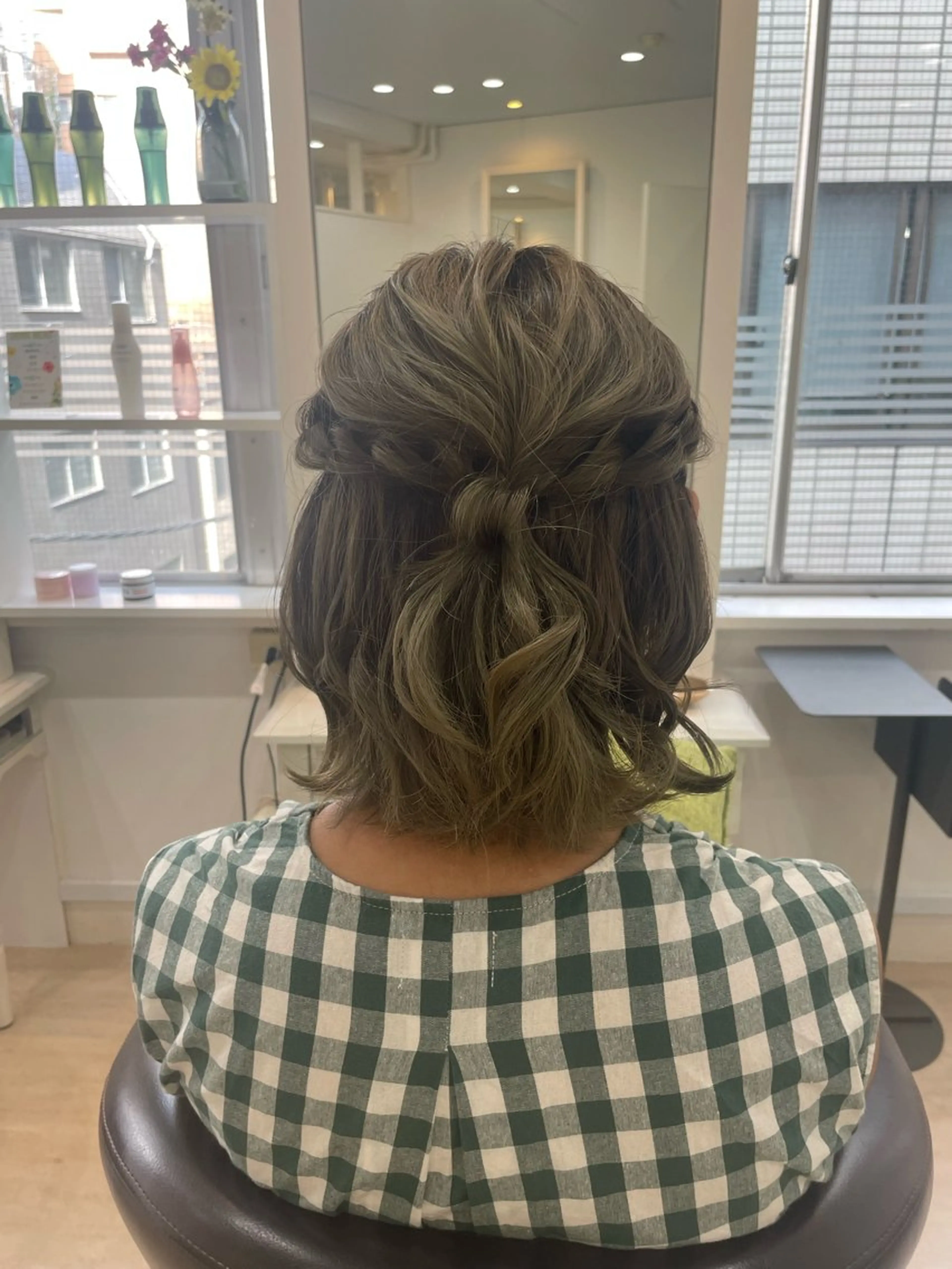 ヘアアレンジ ハーフアップ ボブ 🫧arisa🫧 レイヤー/アレンジのヘアスタイル