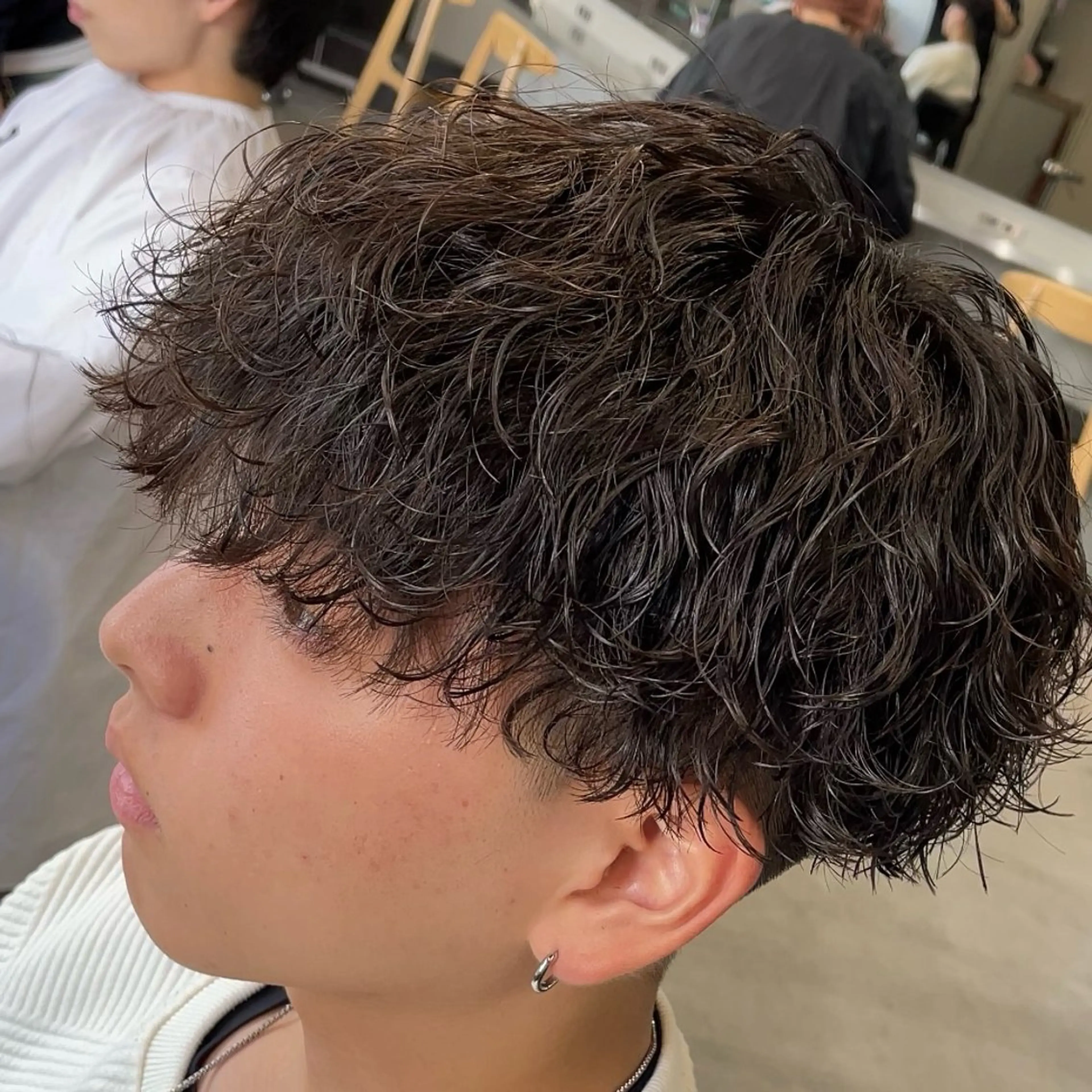 ミディアム パーマ ヘアアレンジ メンズ fifth 石川 凪のヘアスタイル