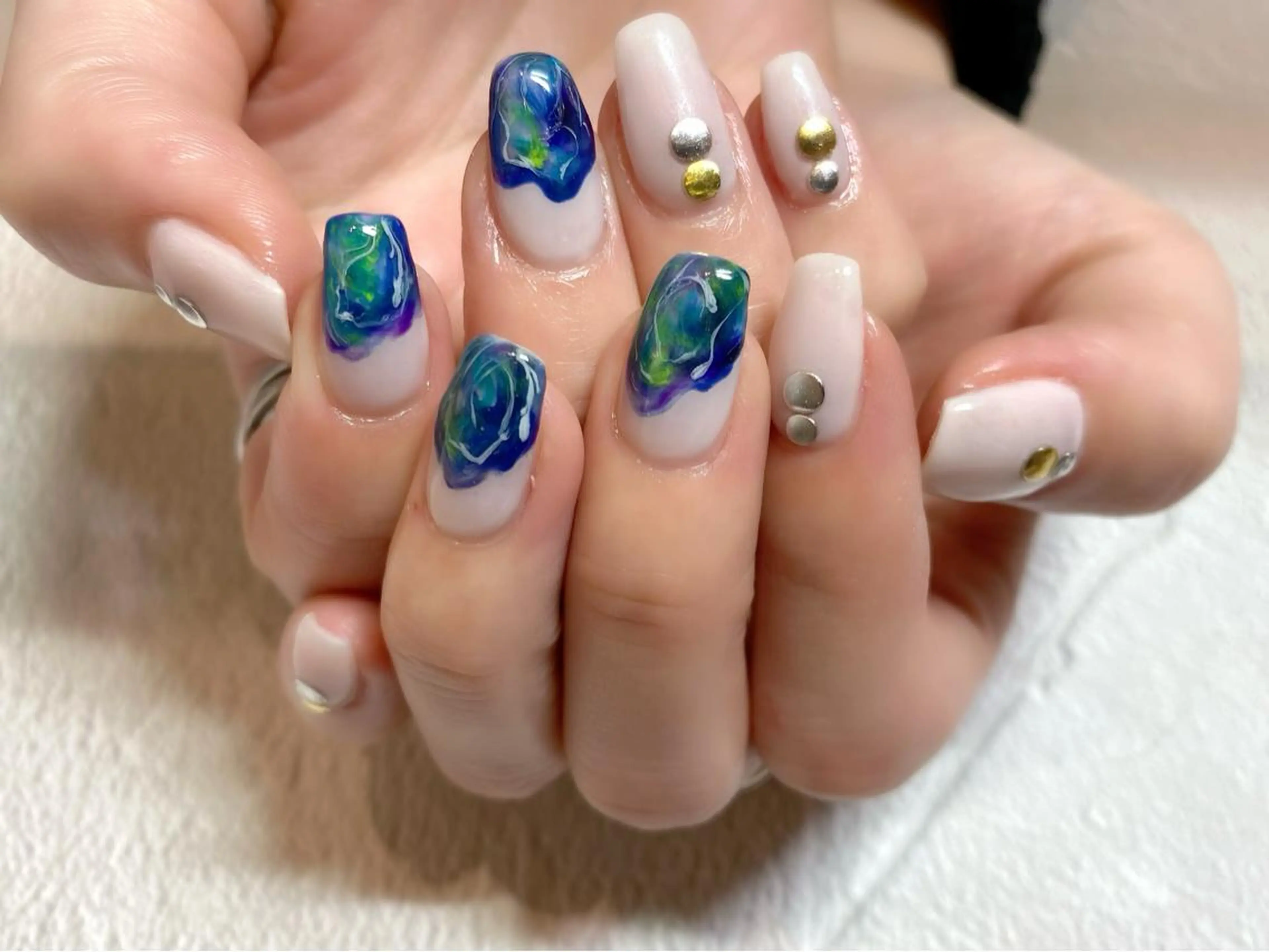 ネイル ストーンネイル ハンドネイル ✨kitamura rie✨のネイルデザイン