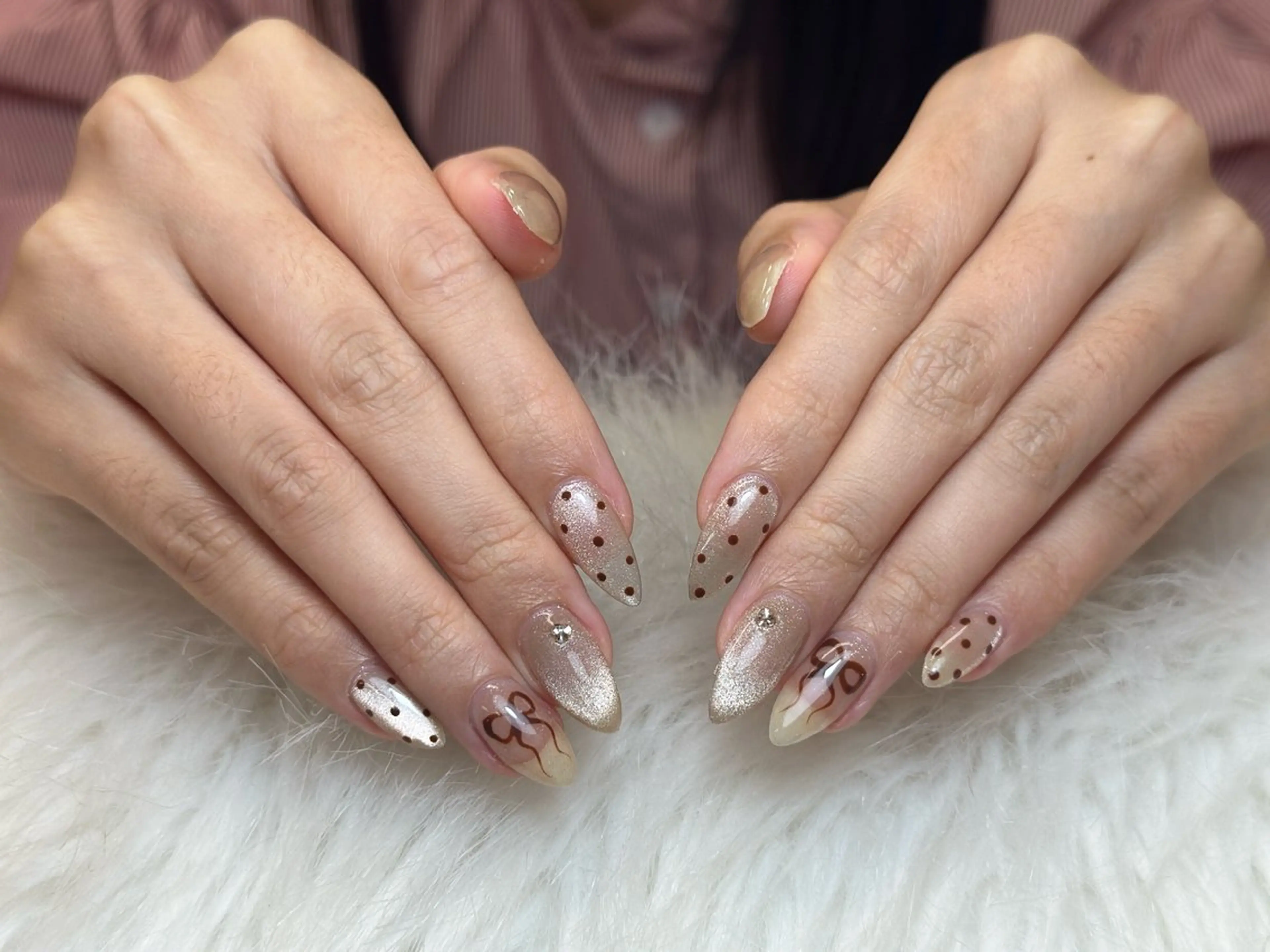 ネイル アートネイル ジェルネイル マグネットネイル ハンドネイル JennNail_ マオのネイルデザイン