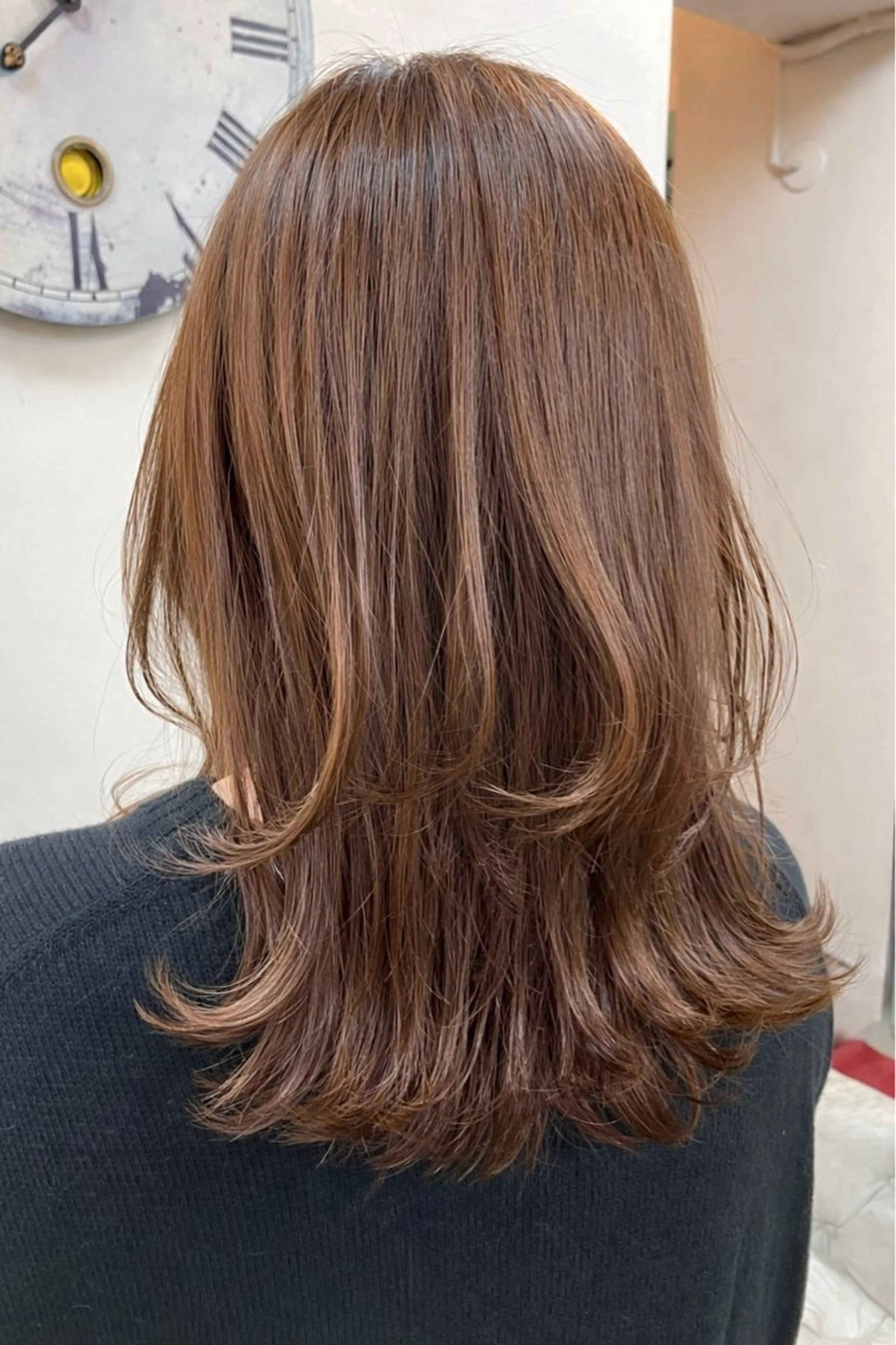 セミロング カラー 透明感カラー レイヤーカット 似合わせ×透明感 カラー🤍MAOのヘアスタイル