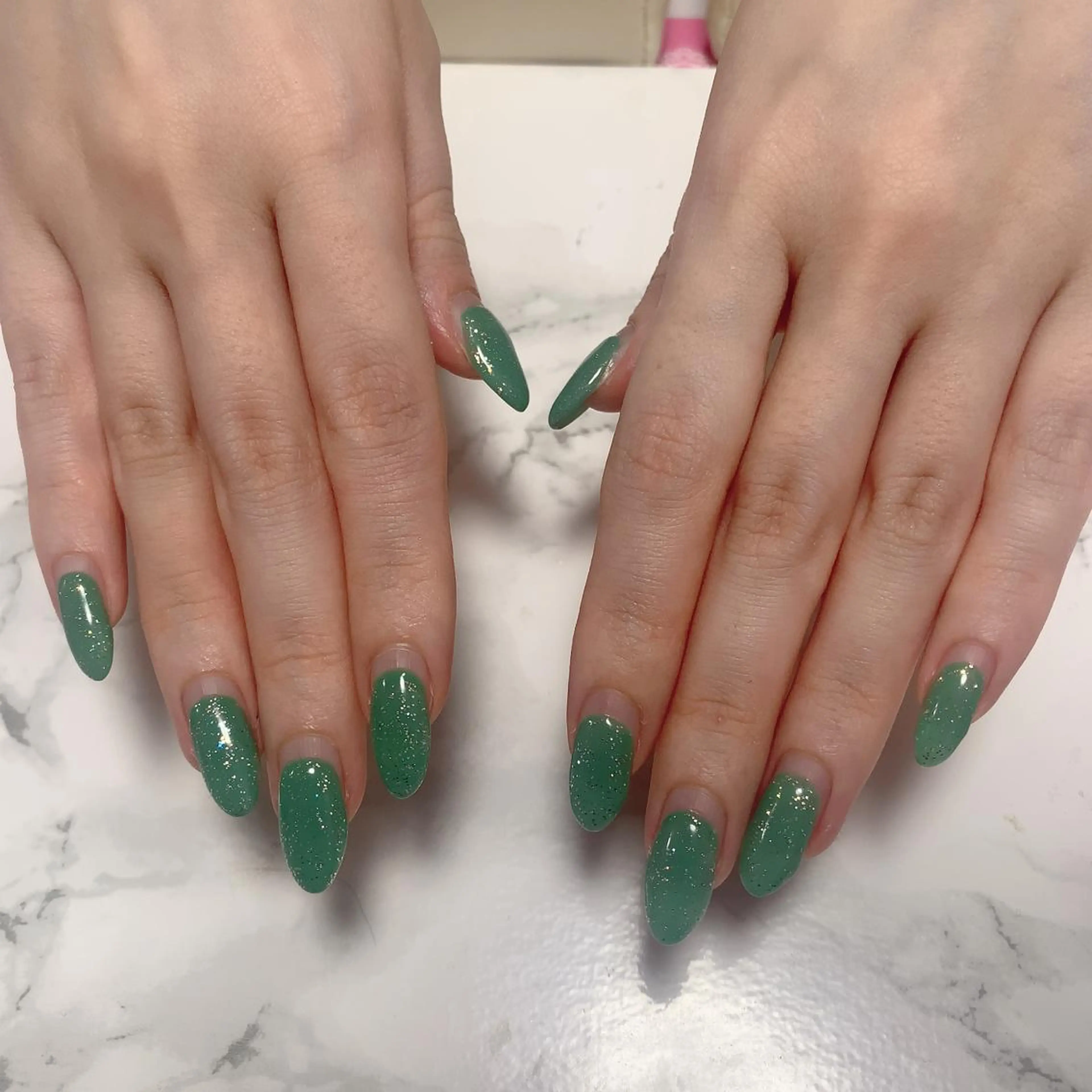 ネイル はな💎ネイル ワンホン、長さ出しのネイルデザイン