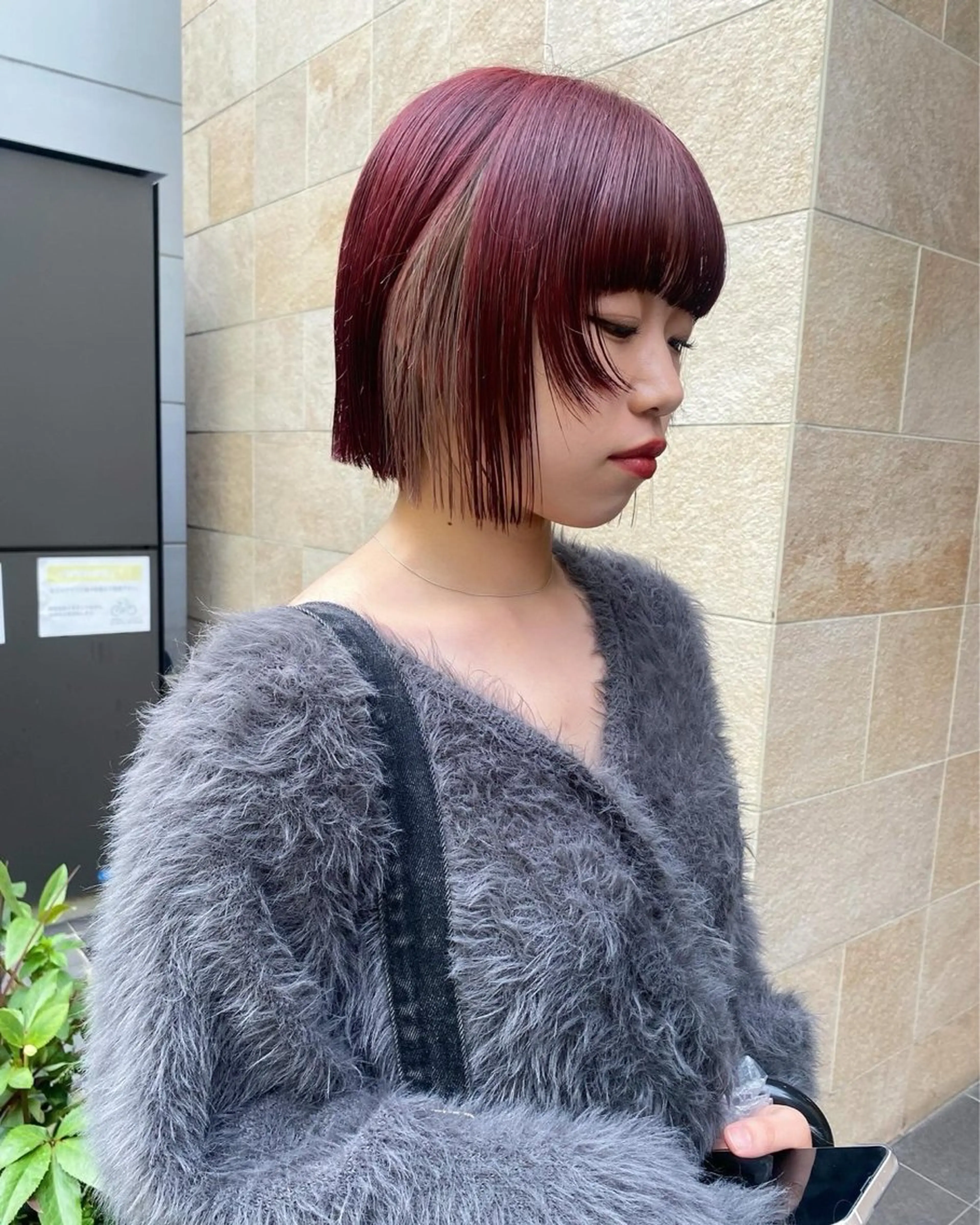 ミディアム カット ヘアカラー トリートメント qpula クプラのヘアスタイル