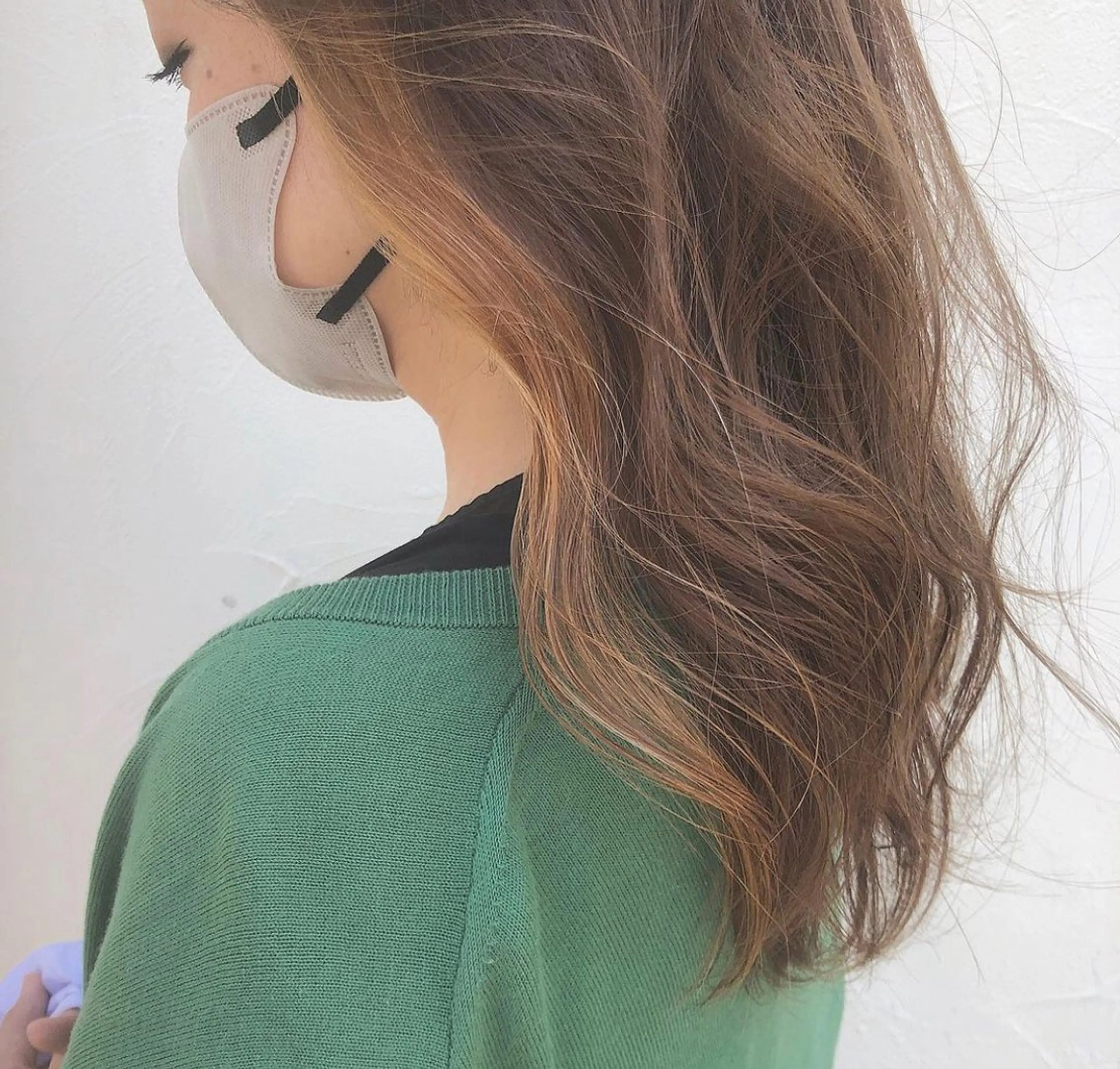 セミロング カラー パーマ ヘアアレンジ ベージュカラー ブリーチ ダブルカラー イヤリングカラー ブリーチなしカラー カット ヘアカラー トリートメント 【ツヤ髪美容師】 ツダケイスケのヘアスタイル