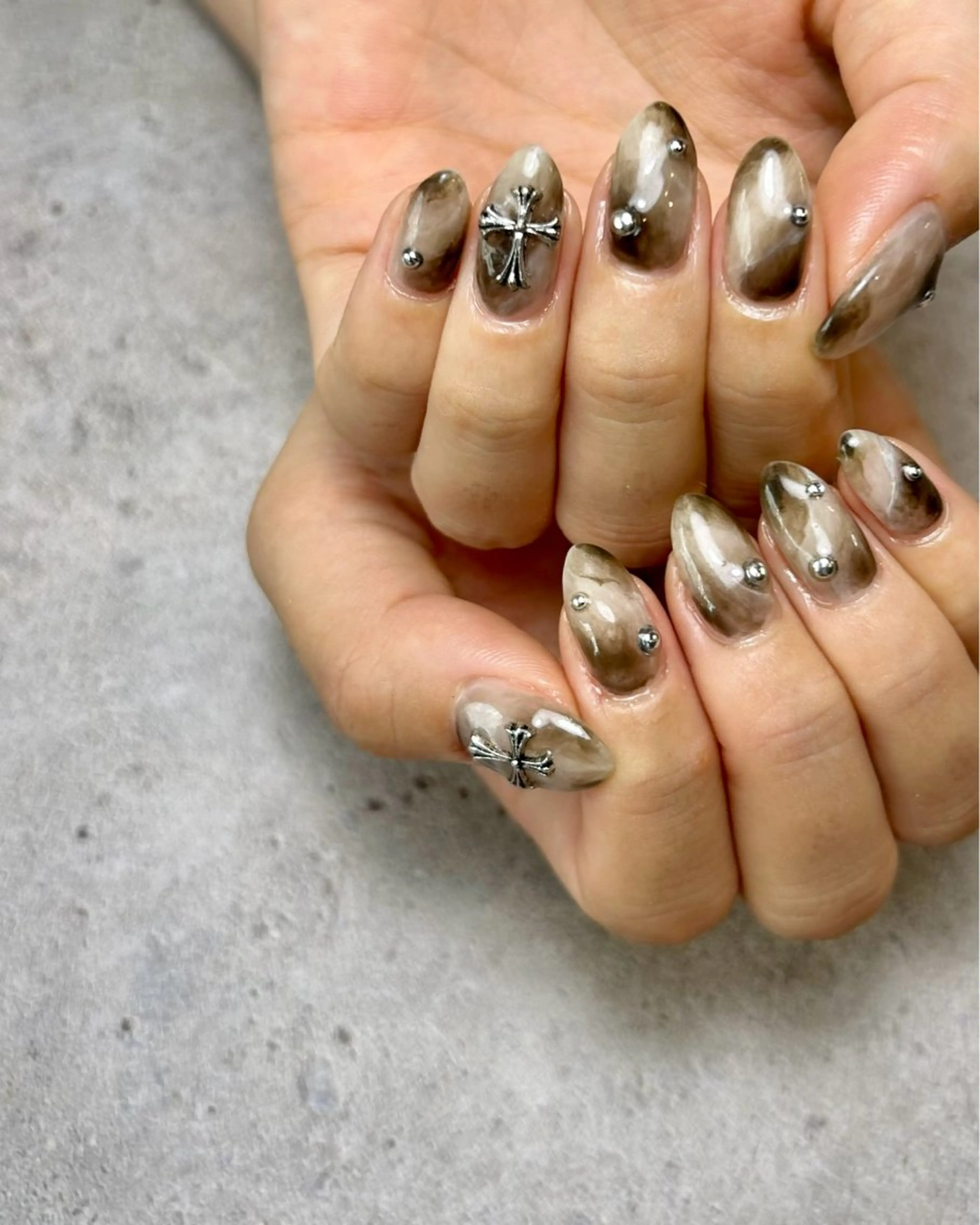 ネイル 持ち込み ニュアンスネイル ハンドネイル Reflection marikoのネイルデザイン