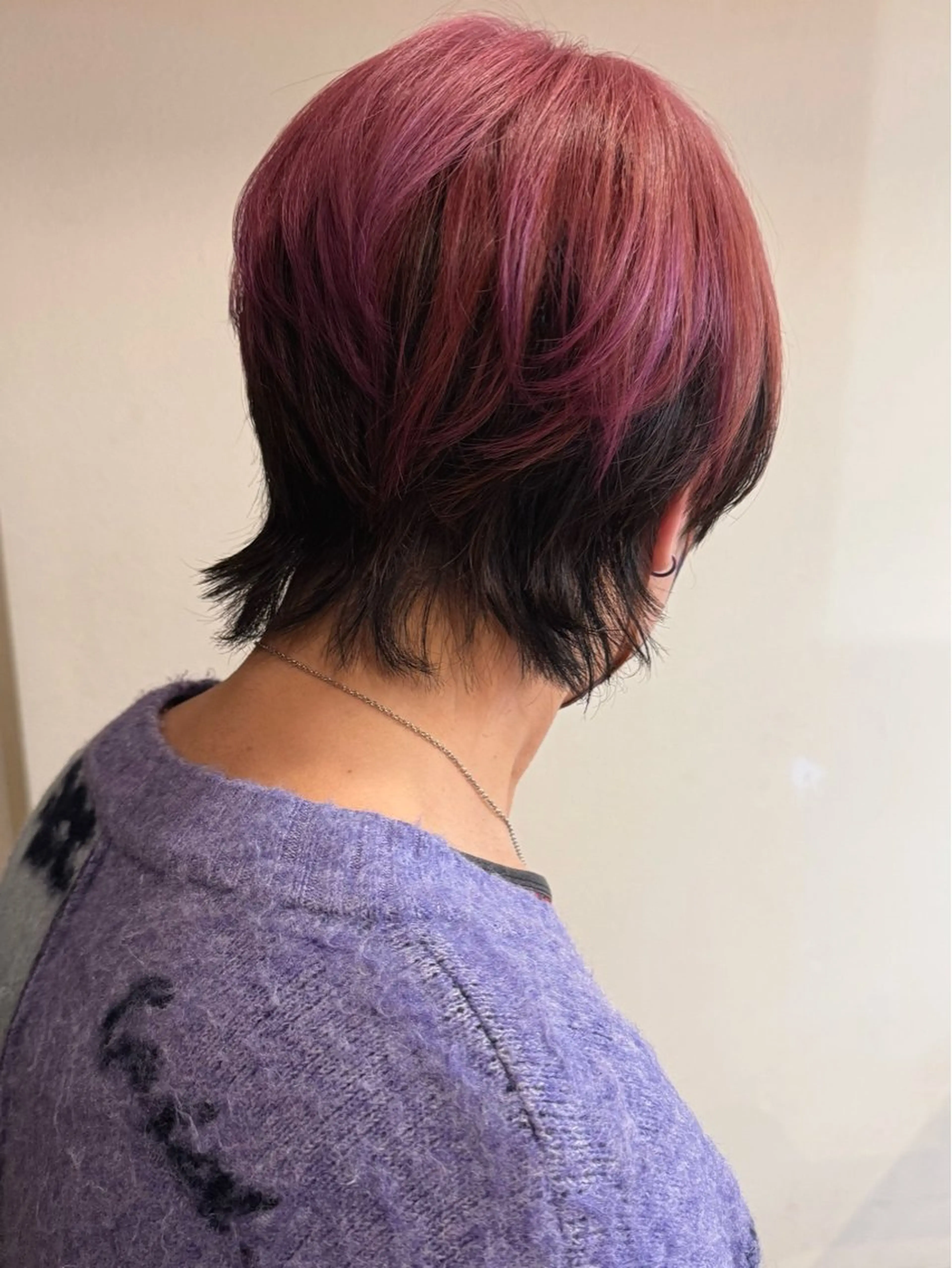 ショート カラー ピンクカラー カット ヘアカラー トリートメント 田室 和幸のヘアスタイル