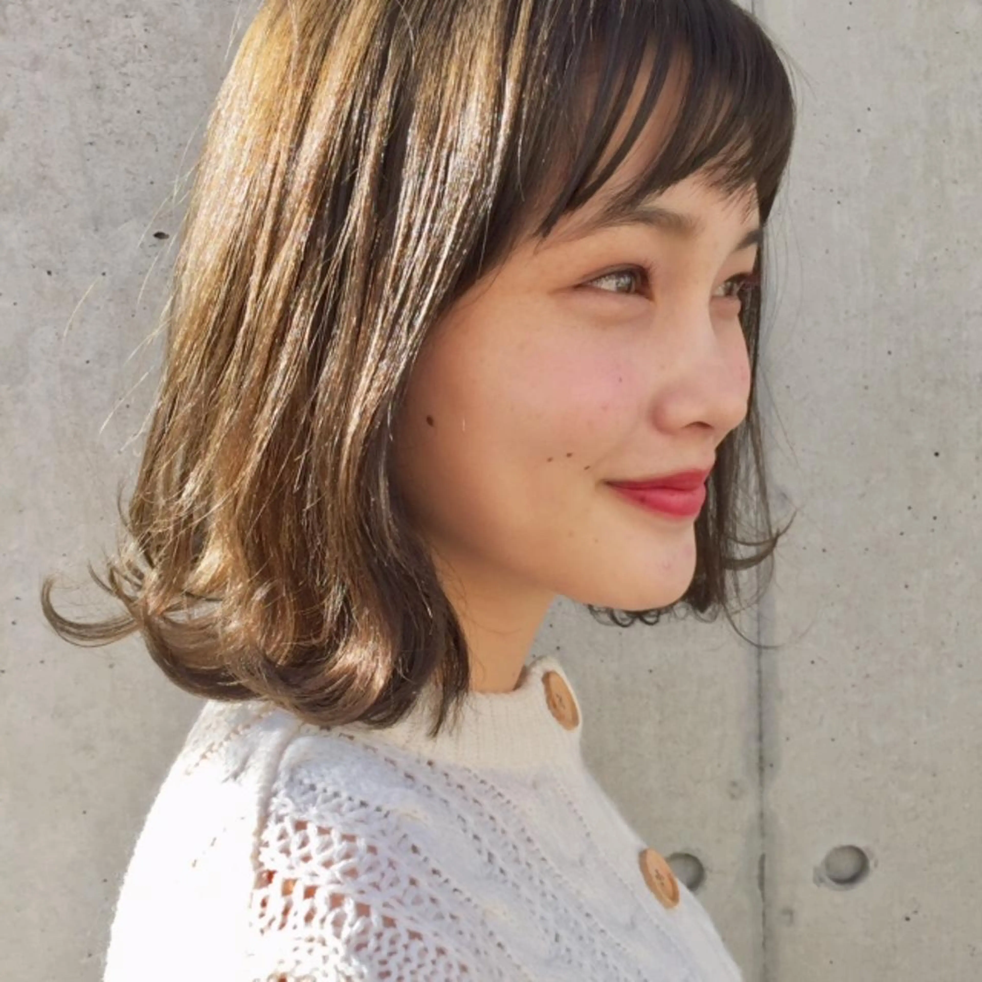ミディアム カラー ベージュカラー 透明感カラー HARUKA ⭐️モデル募集中⭐️のヘアスタイル