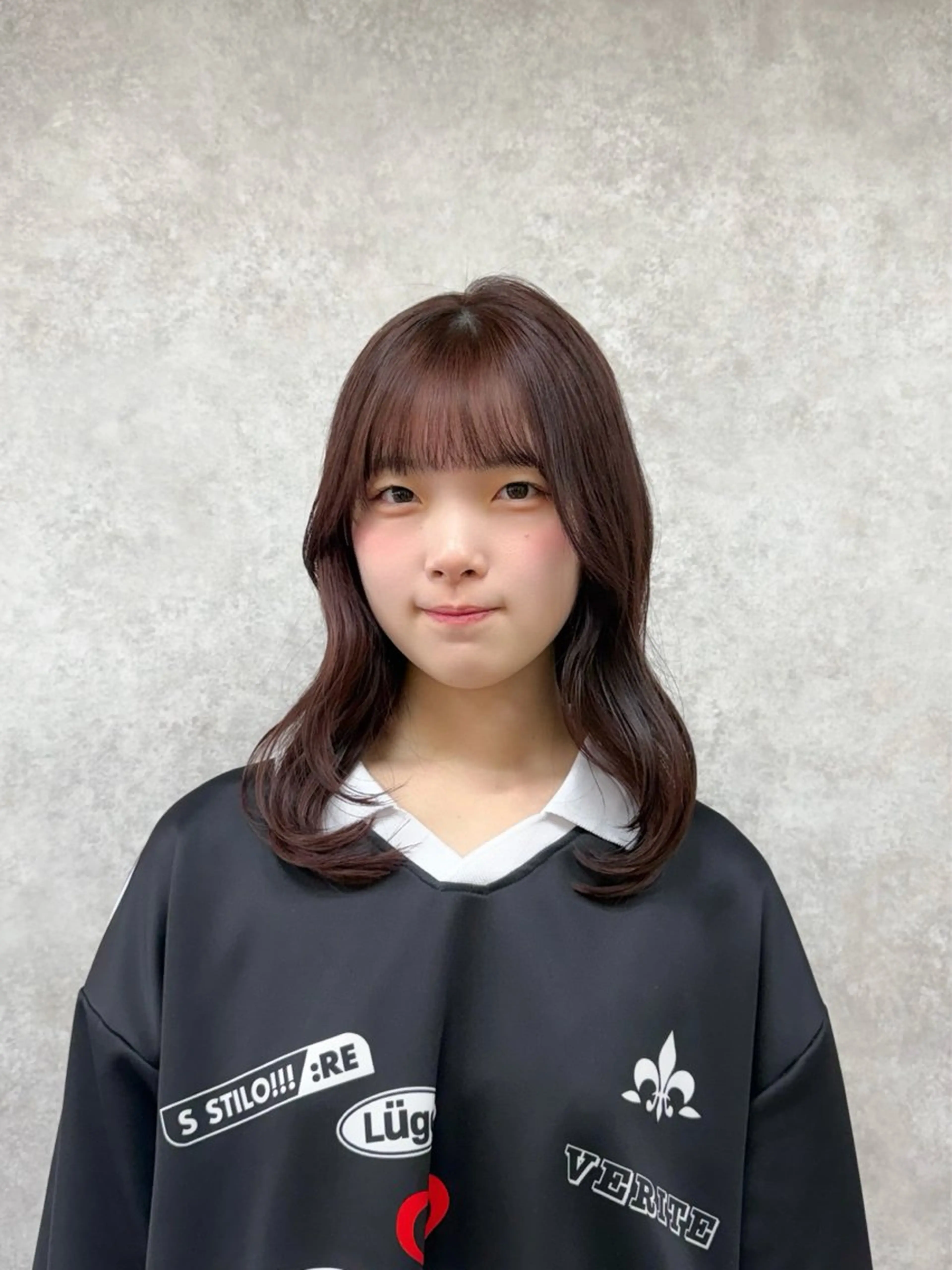 セミロング カラー ブラウンカラー ピンクカラー ピンクブラウン カット ヘアカラー トリートメント 村田梨乃/ minim hairのヘアスタイル