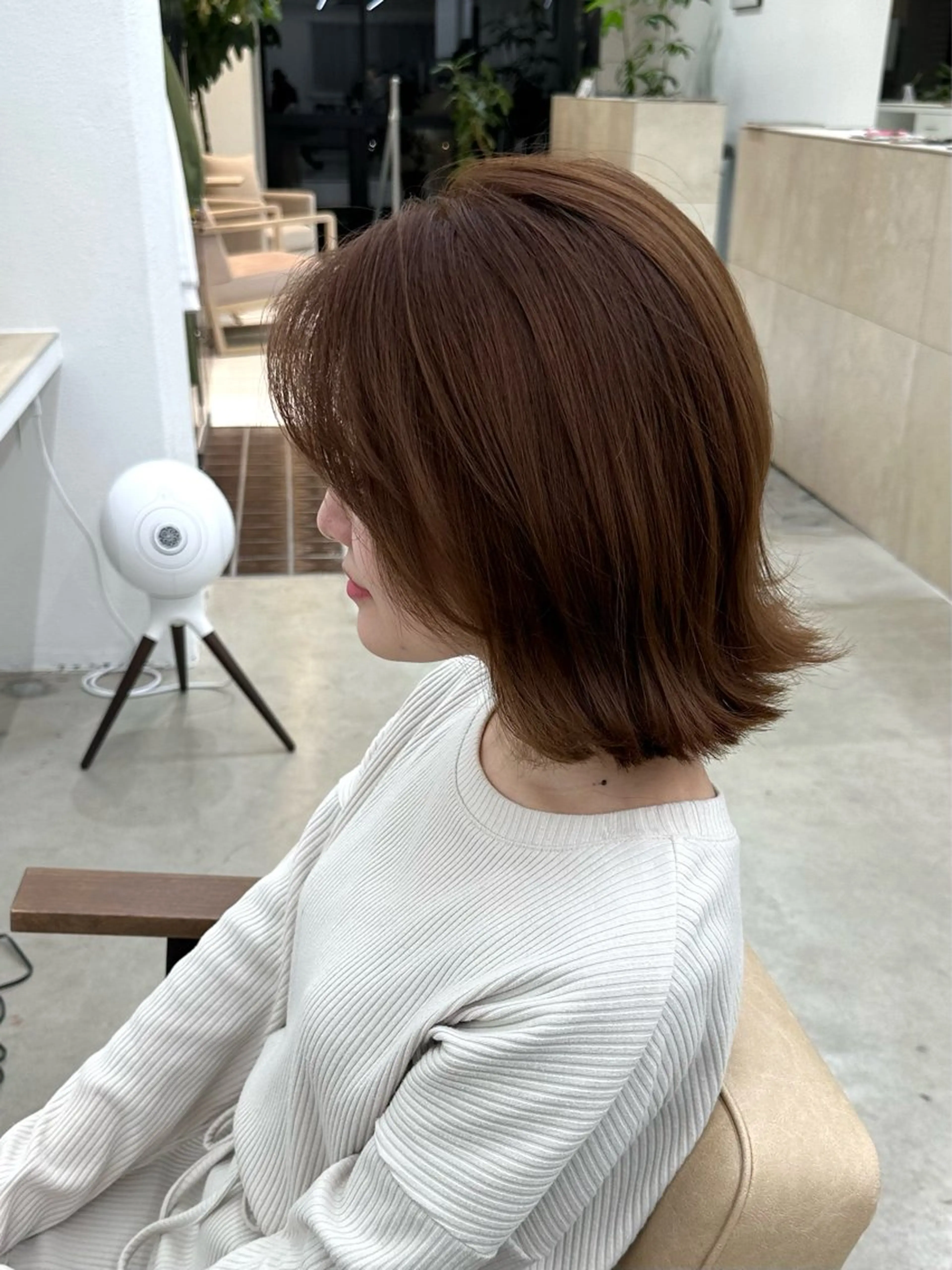 ミディアム カラー ブラウンカラー 透明感カラー ナチュラルブラウン ブリーチカラー🦋‪ 田中さくらのヘアスタイル