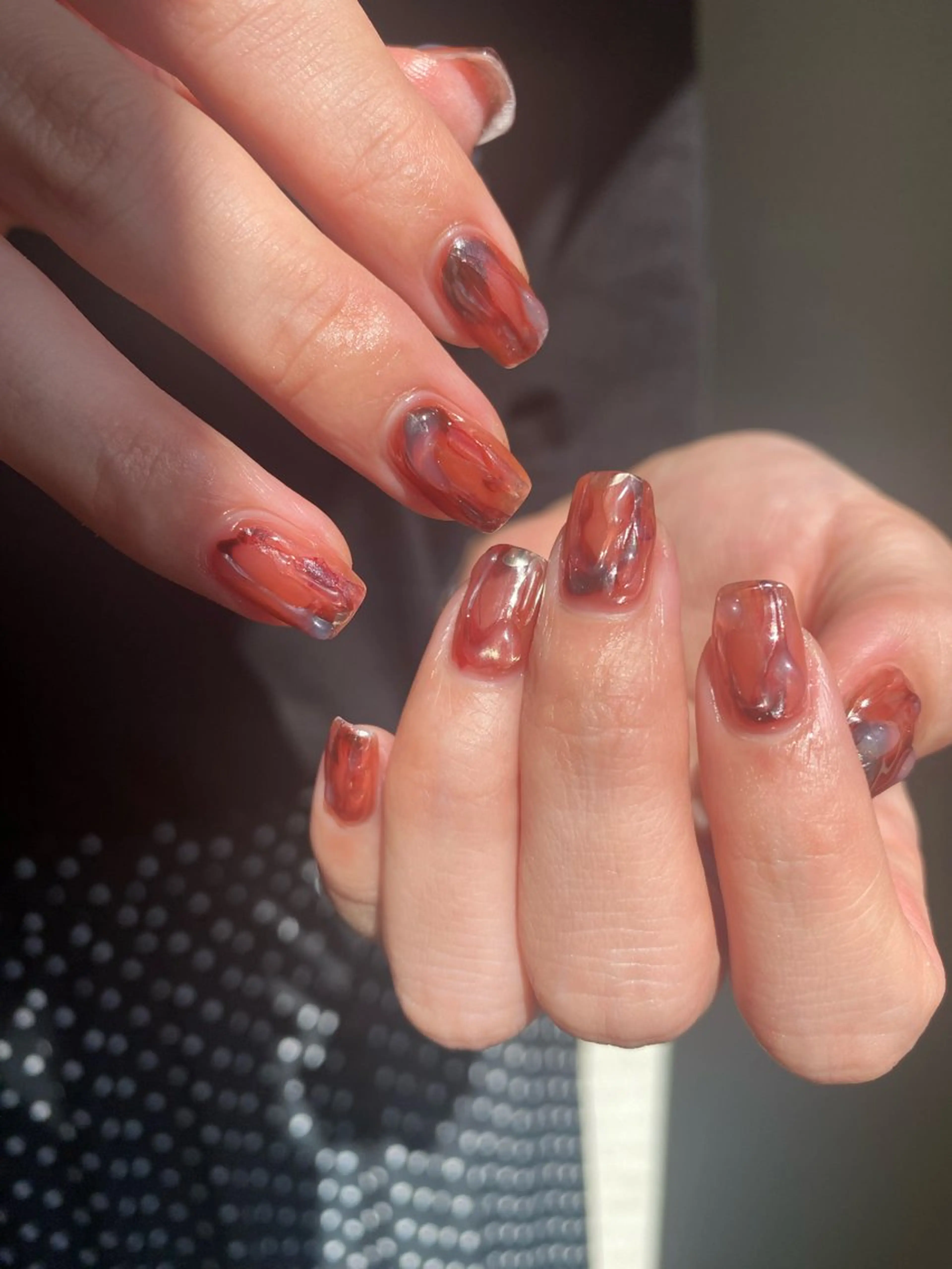 ネイル 成人式 フレンチネイル ジェルネイル ガーリー マグネットネイル ハンドネイル 草加ニュアンスネイル 🌚hersのネイルデザイン