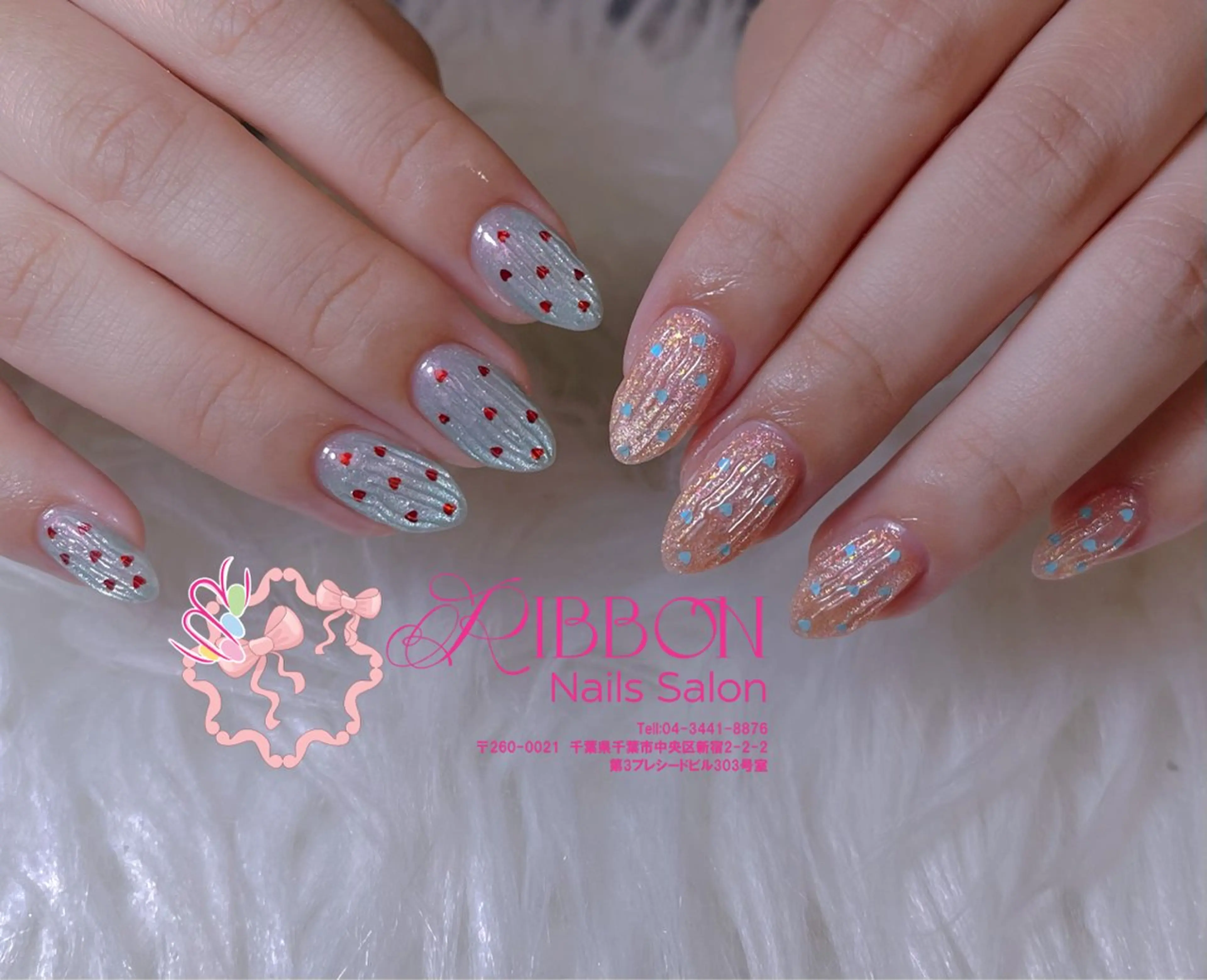ネイル フレンチネイル ジェルネイル マグネットネイル 持ち込み ニュアンスネイル ハンドネイル Ribbonnail salonのネイルデザイン