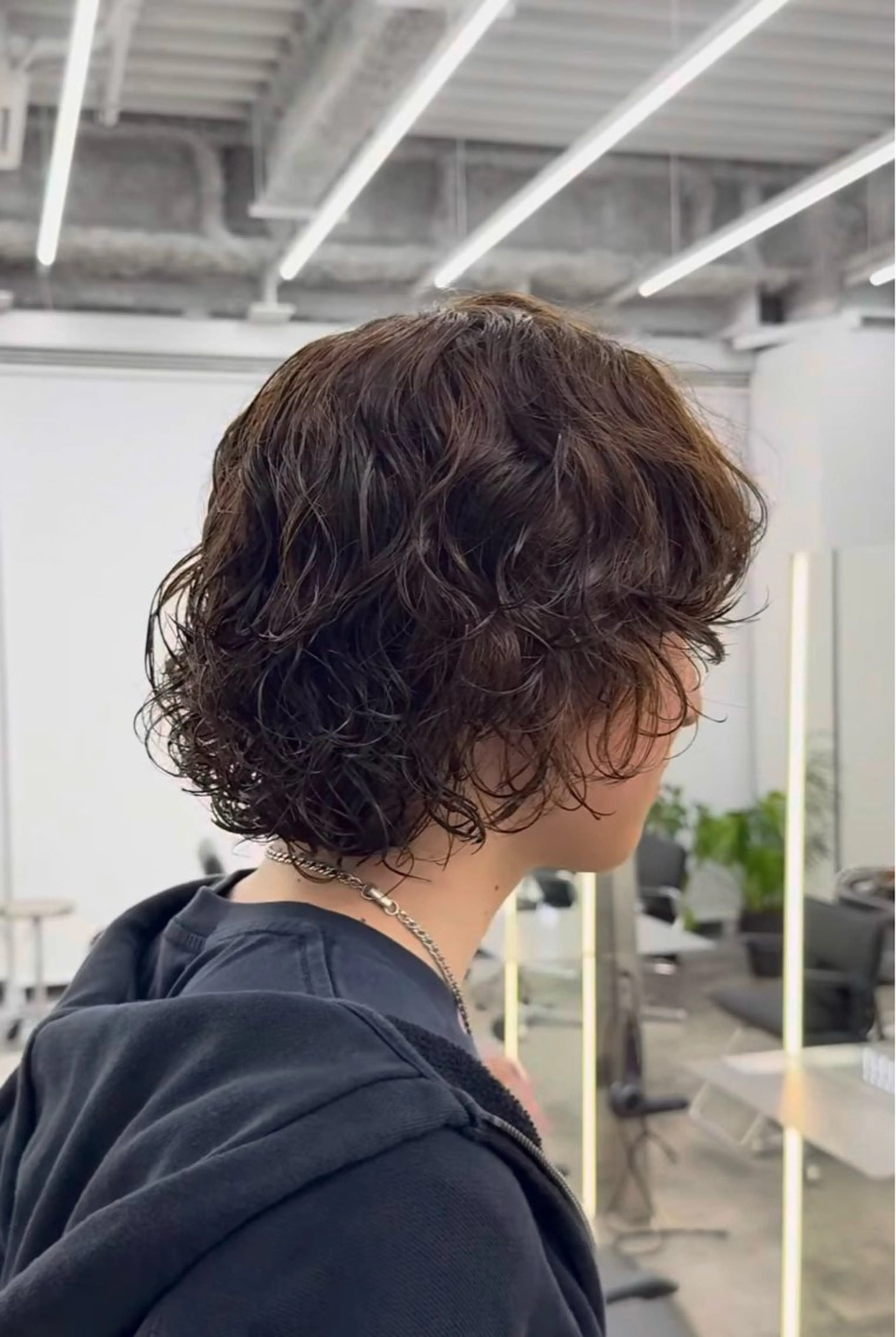 ミディアム パーマ メンズ ミディアムパーマ メンズパーマ ボブ 【fifth】渡部 永遠のヘアスタイル