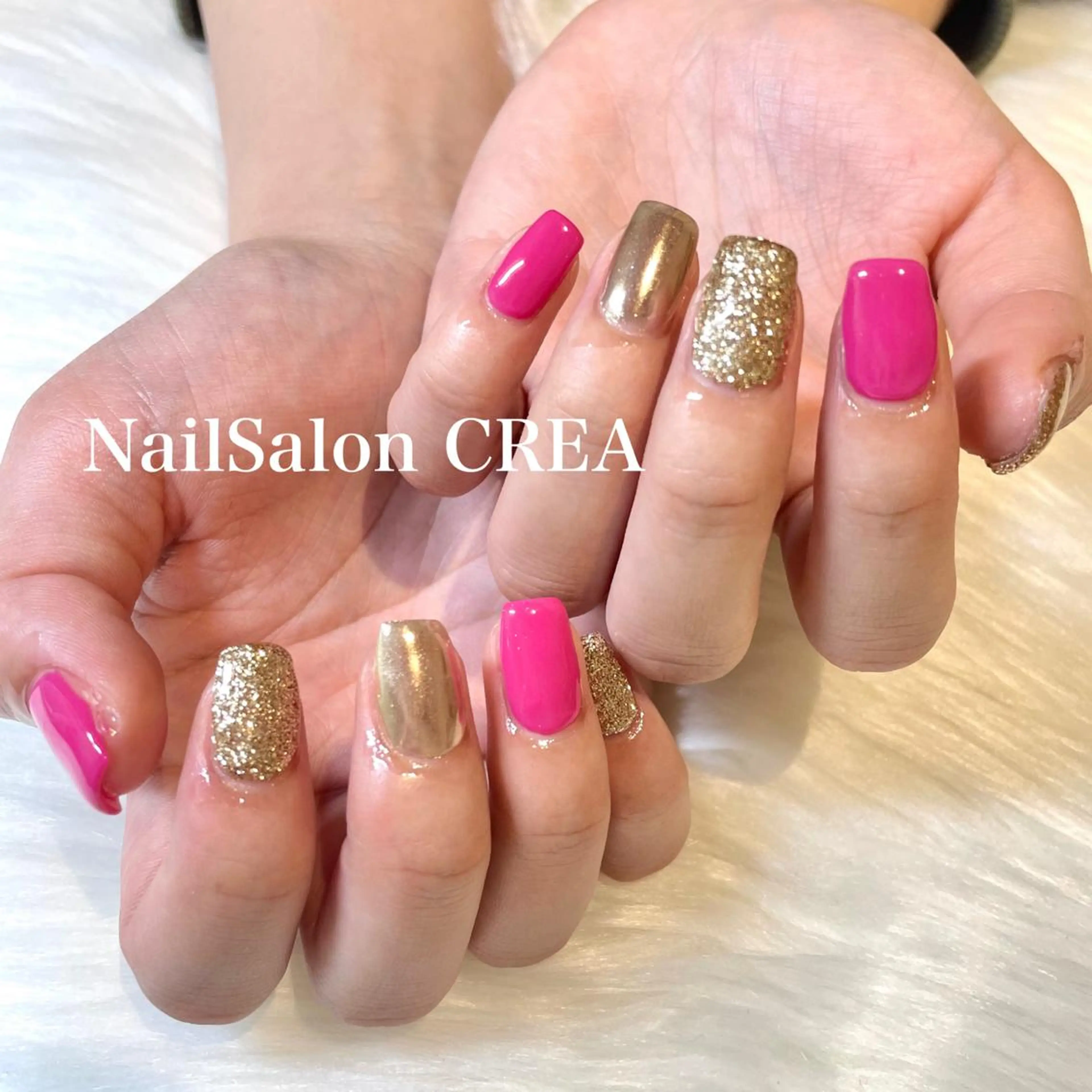 ネイル ミラーネイル ハンドネイル NailSalon CREAのネイルデザイン