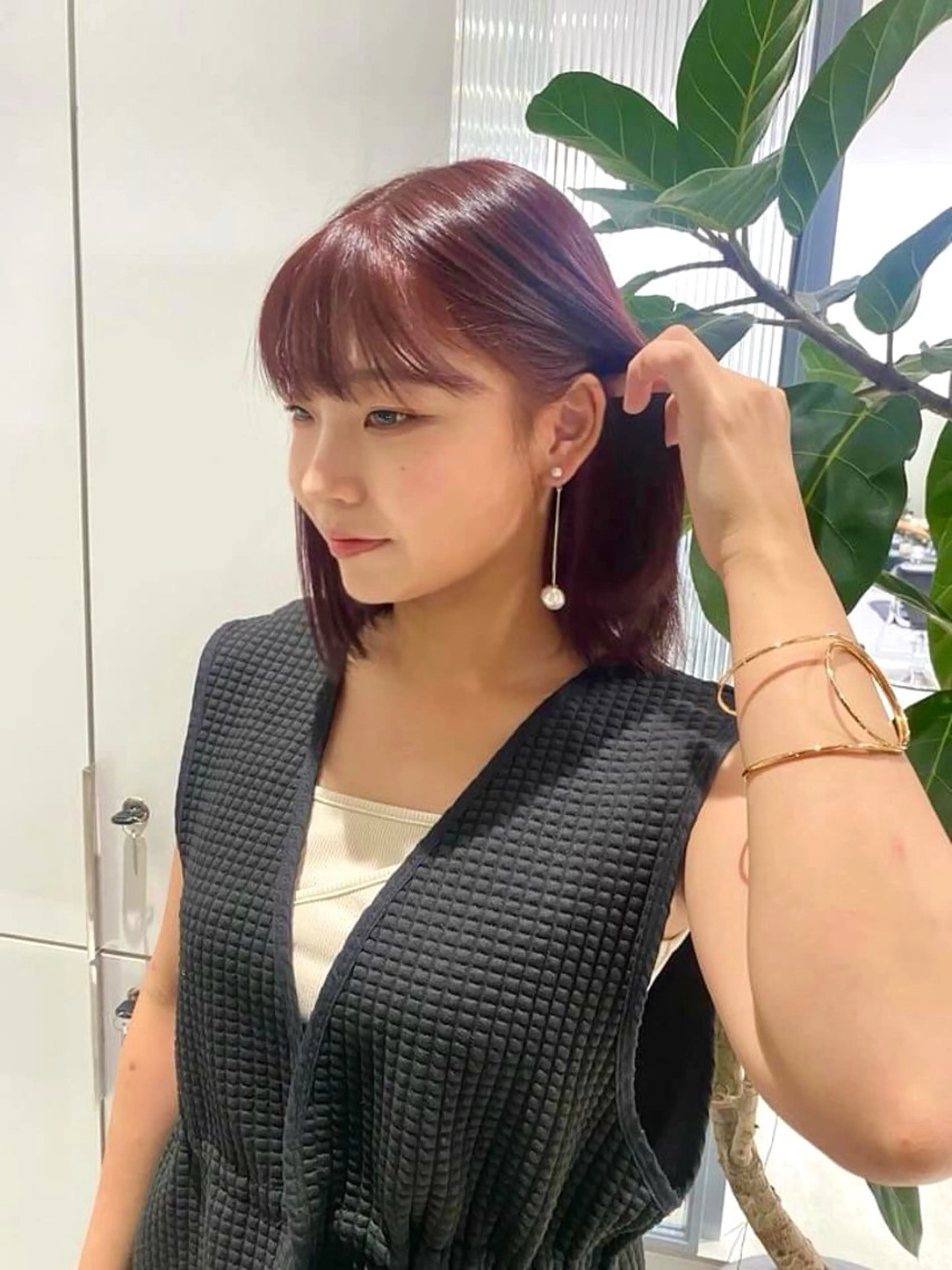 カラー ヘアカラー ひかり／ベージュ ／似合わせカットのヘアスタイル