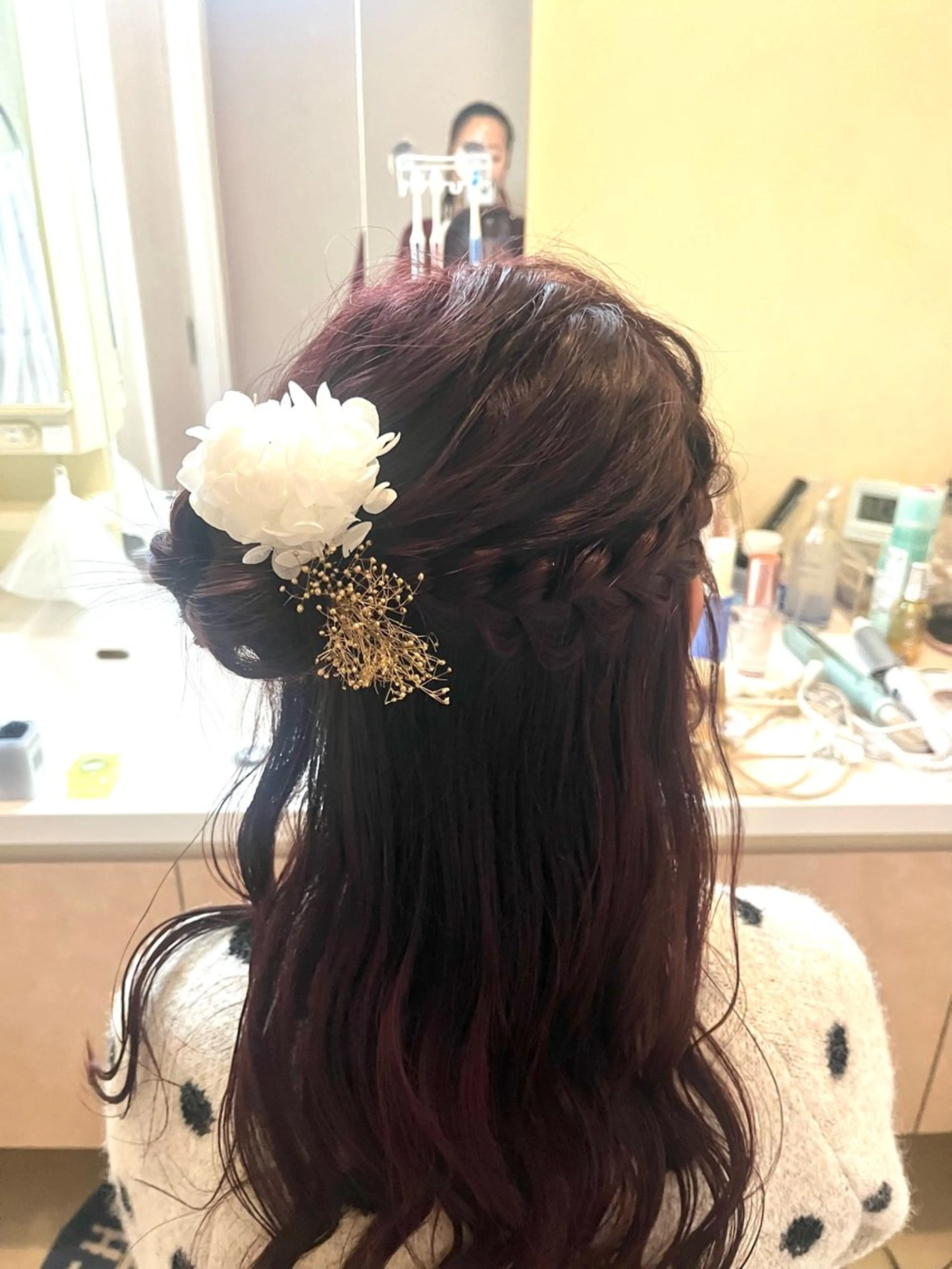 セミロング カラー ヘアアレンジ ヘアセット afrodite 〈京橋〉Riyuのヘアスタイル