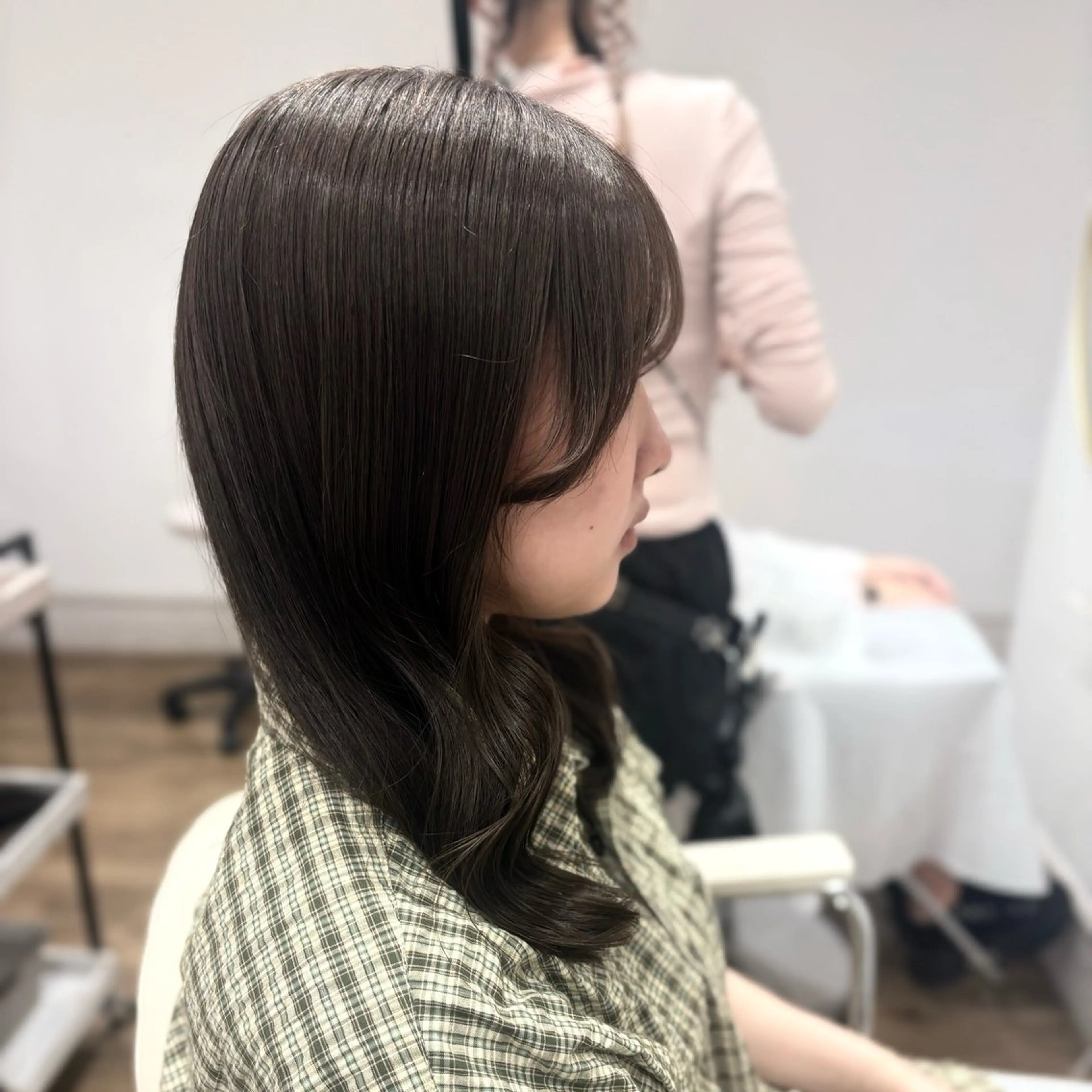 ロング 顔周りカット スズナ♡オリーブ/ 透明感カラー🍀♡のヘアスタイル