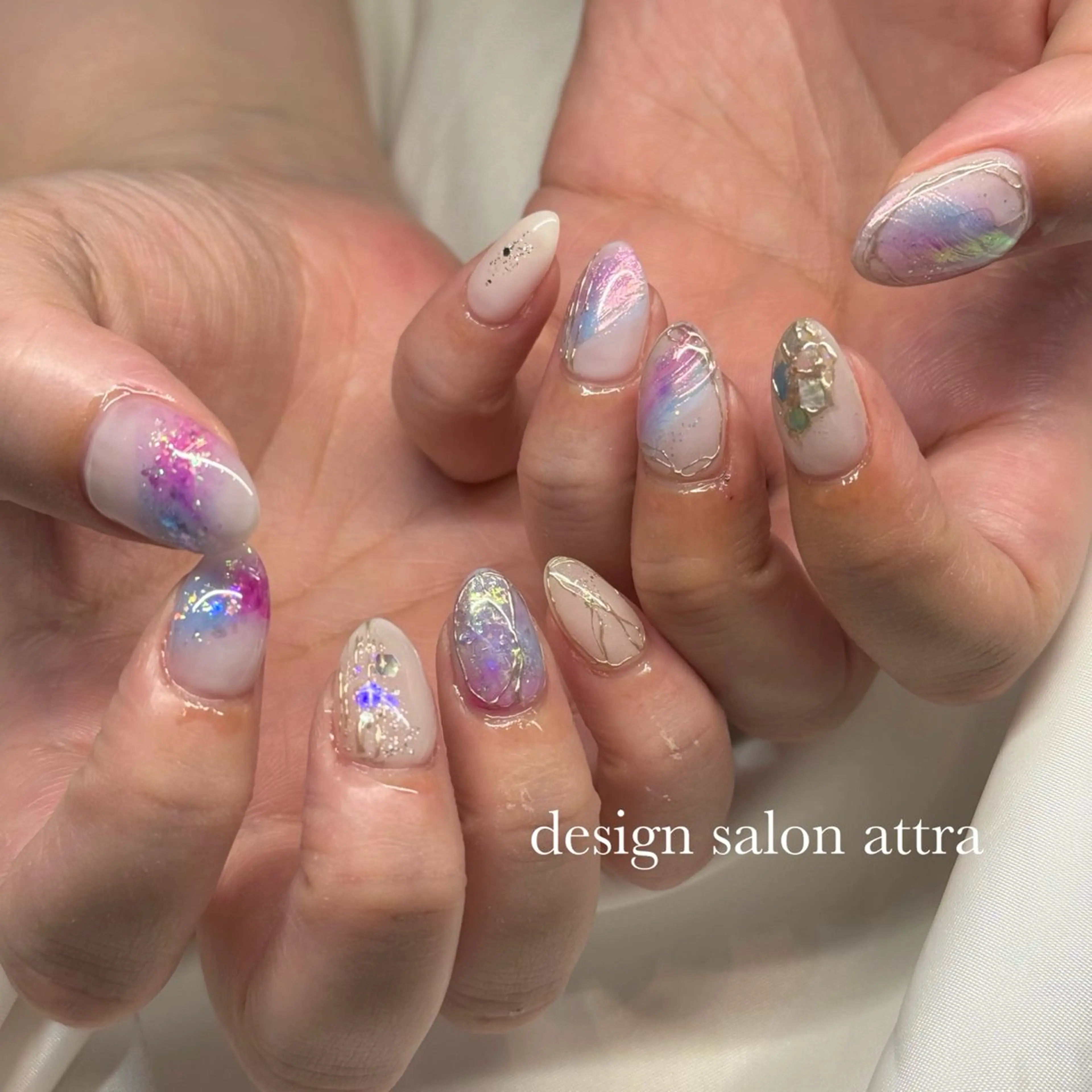ネイル ニュアンスネイル ハンドネイル 糀屋 彩奈のネイルデザイン