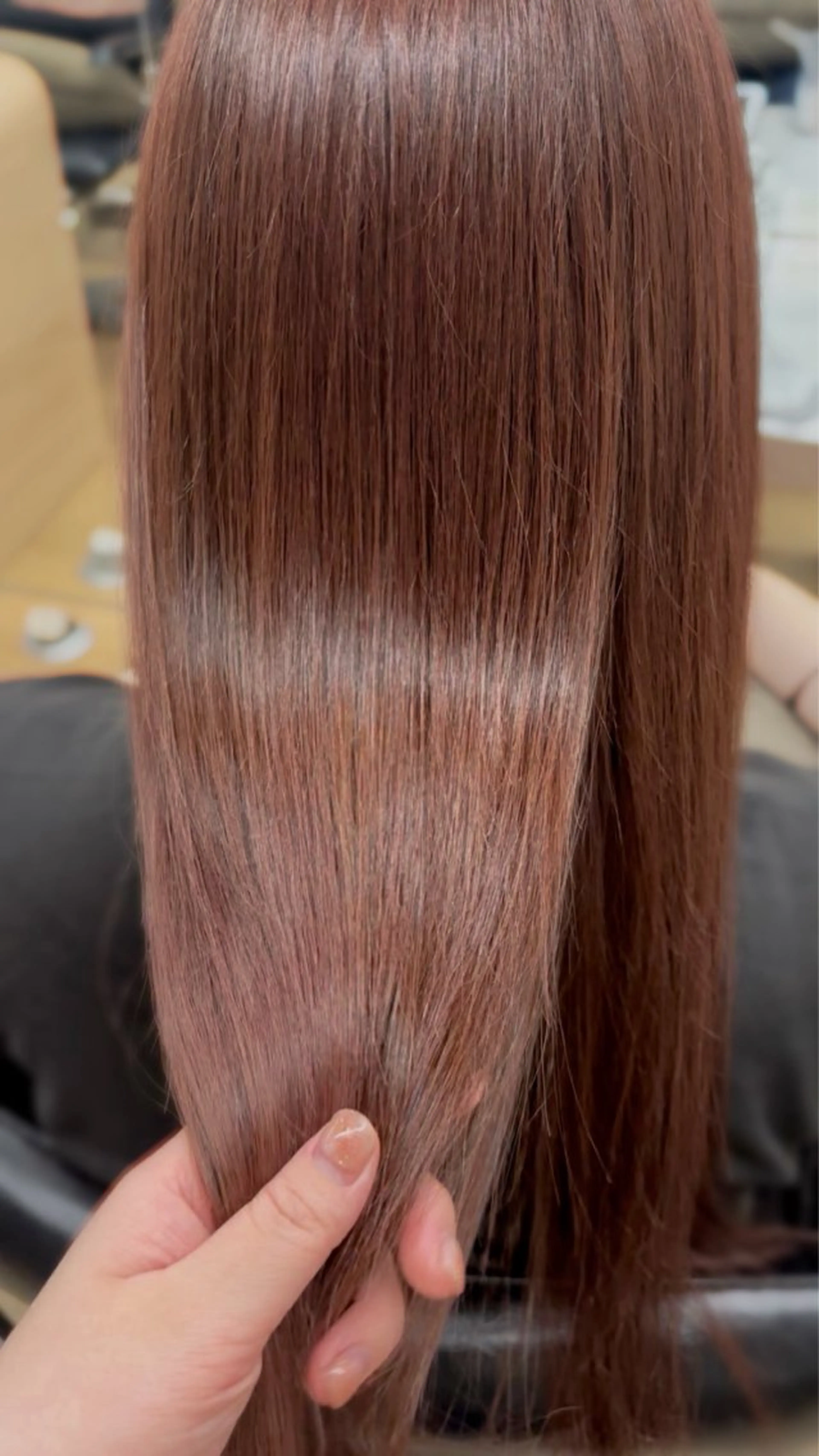 ロング カラー ヘアカラー トリートメント 柔らかストレートと ツヤカラー/和田陽向のヘアスタイル