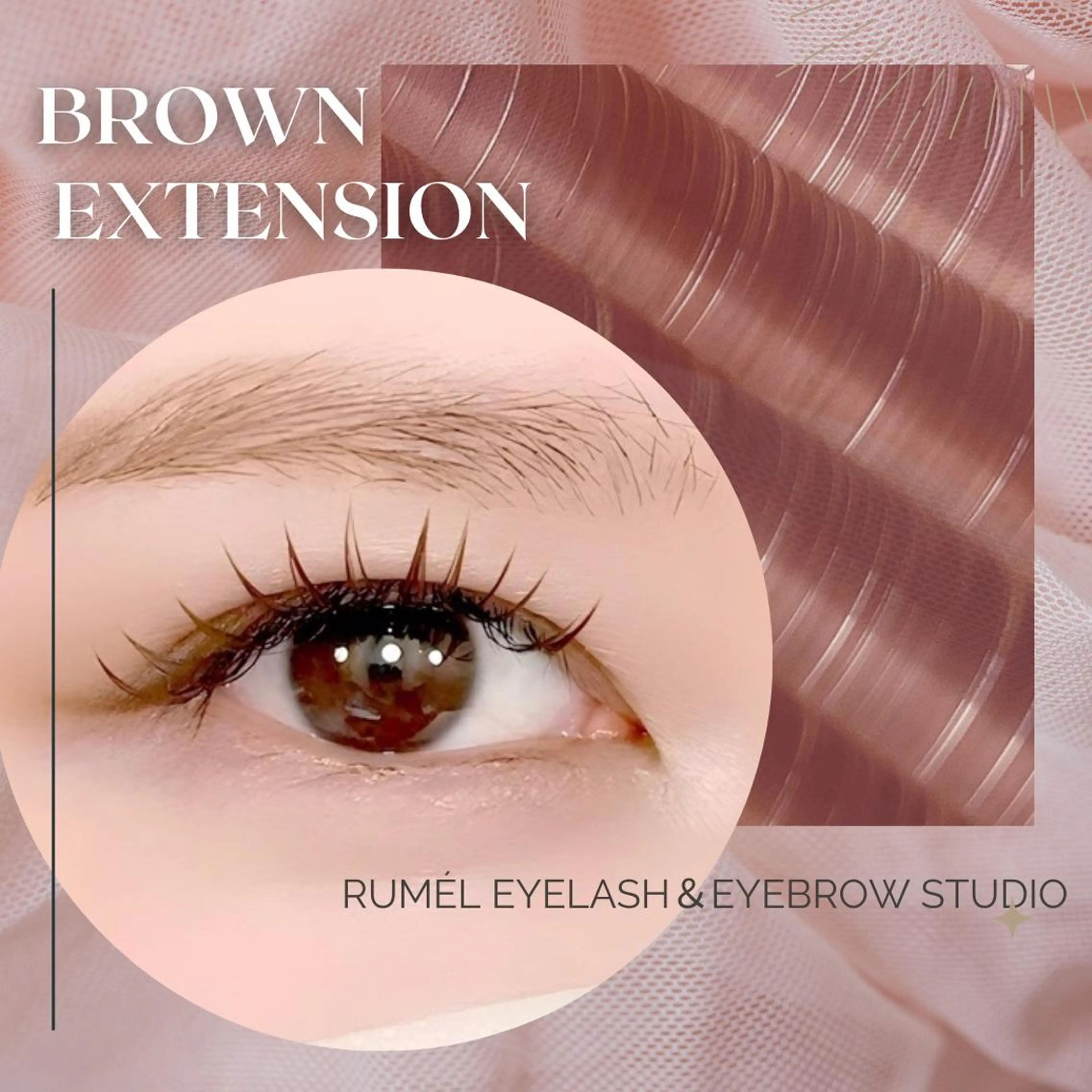 【新規】ブラウンカラーフラットラッシュエクステ🧸90分付け放題🧸🤍【パーソナルカラーエクステ】🤍の写真