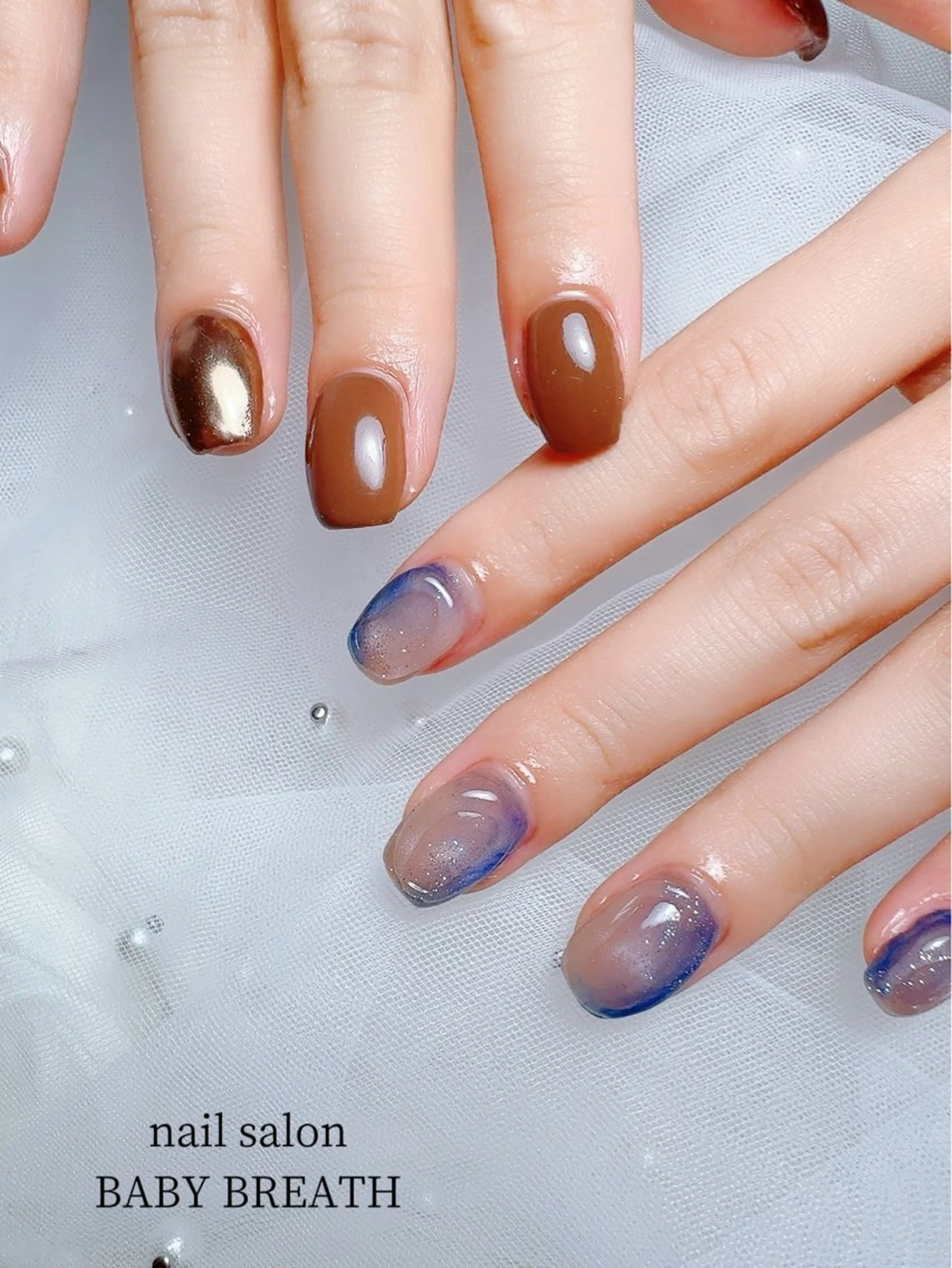 ネイル アートネイル フラッシュネイル フットネイル グラデーション ラメ(グリッター) ハンドネイル y natsumiのネイルデザイン