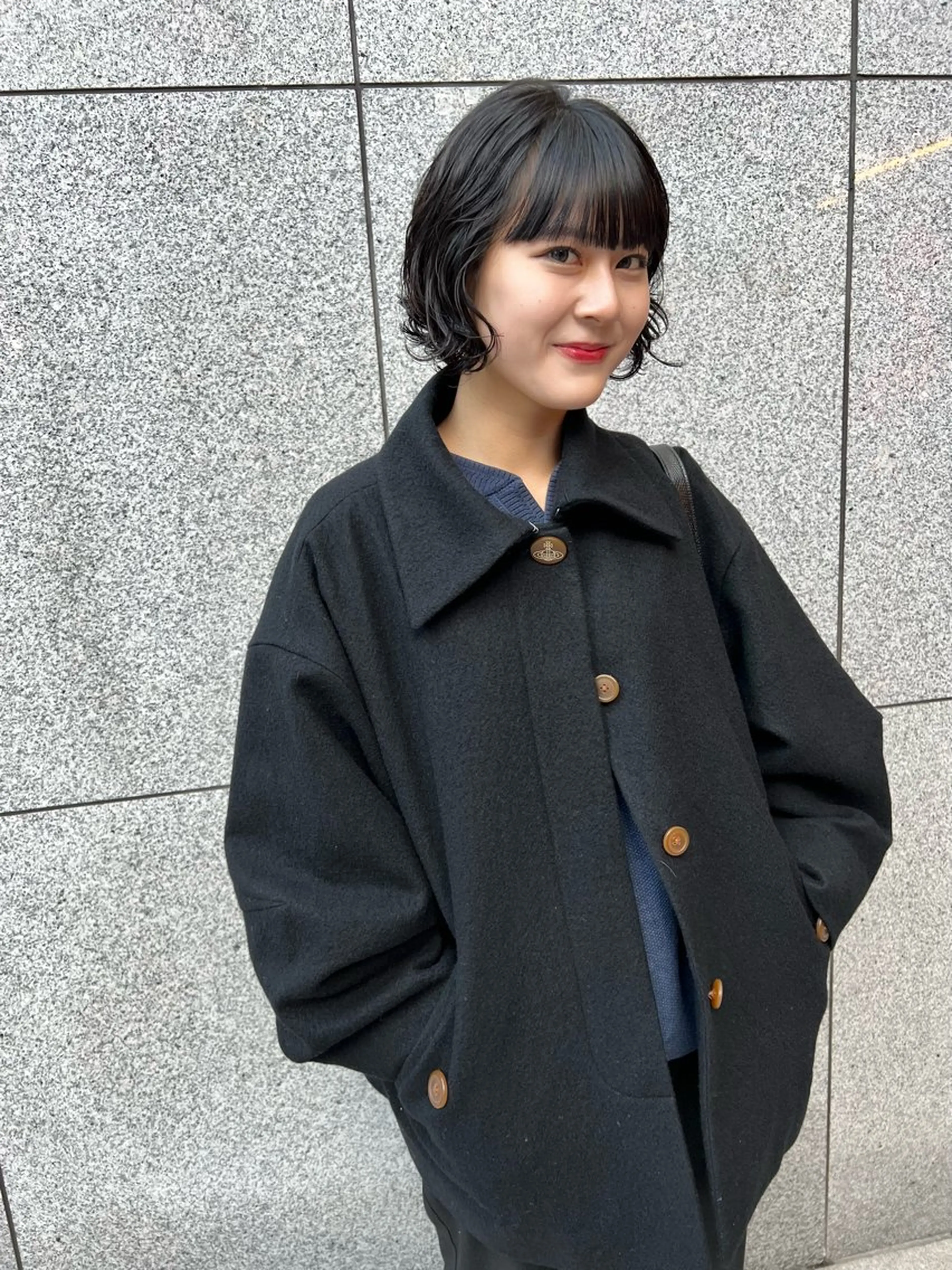 ショート パーマ ボブ カット パーマ 千葉 郁也のヘアスタイル