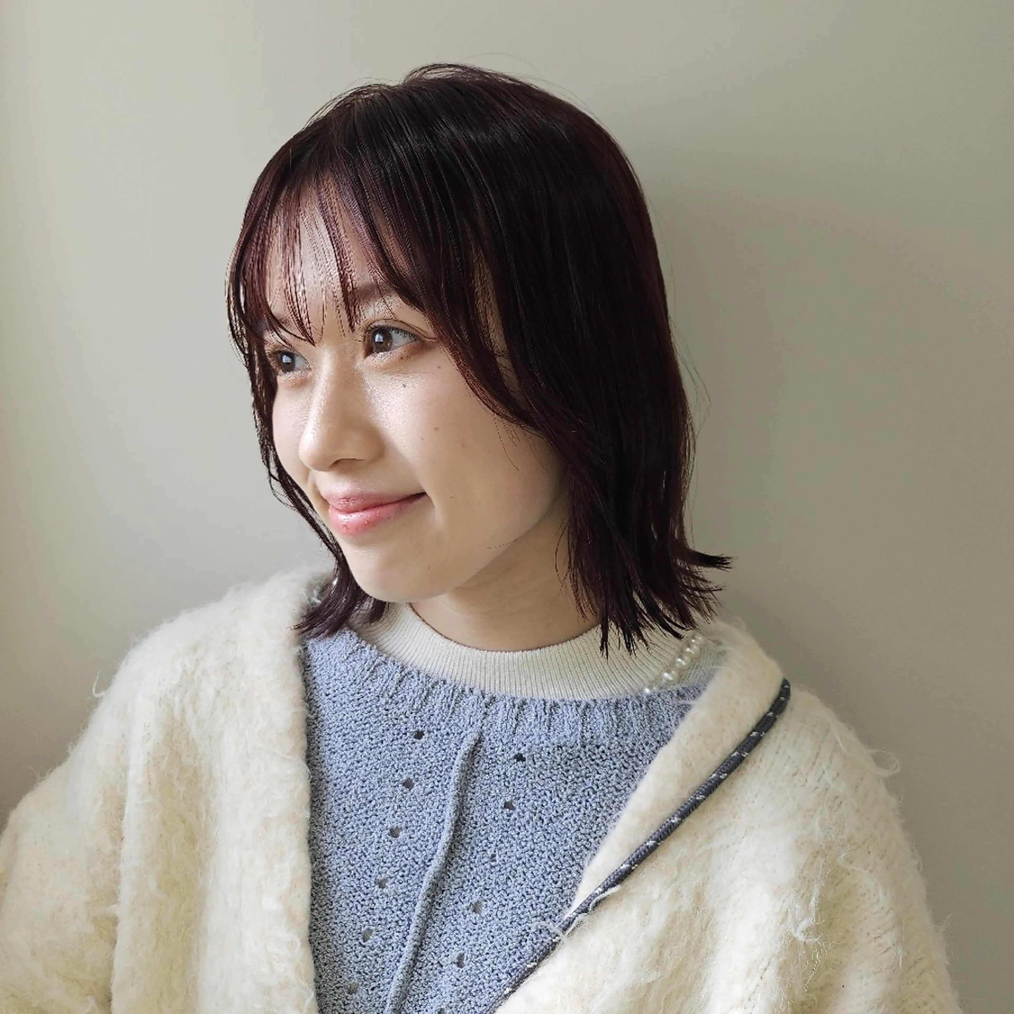 ミディアム カラー けんもつ すずかのヘアスタイル