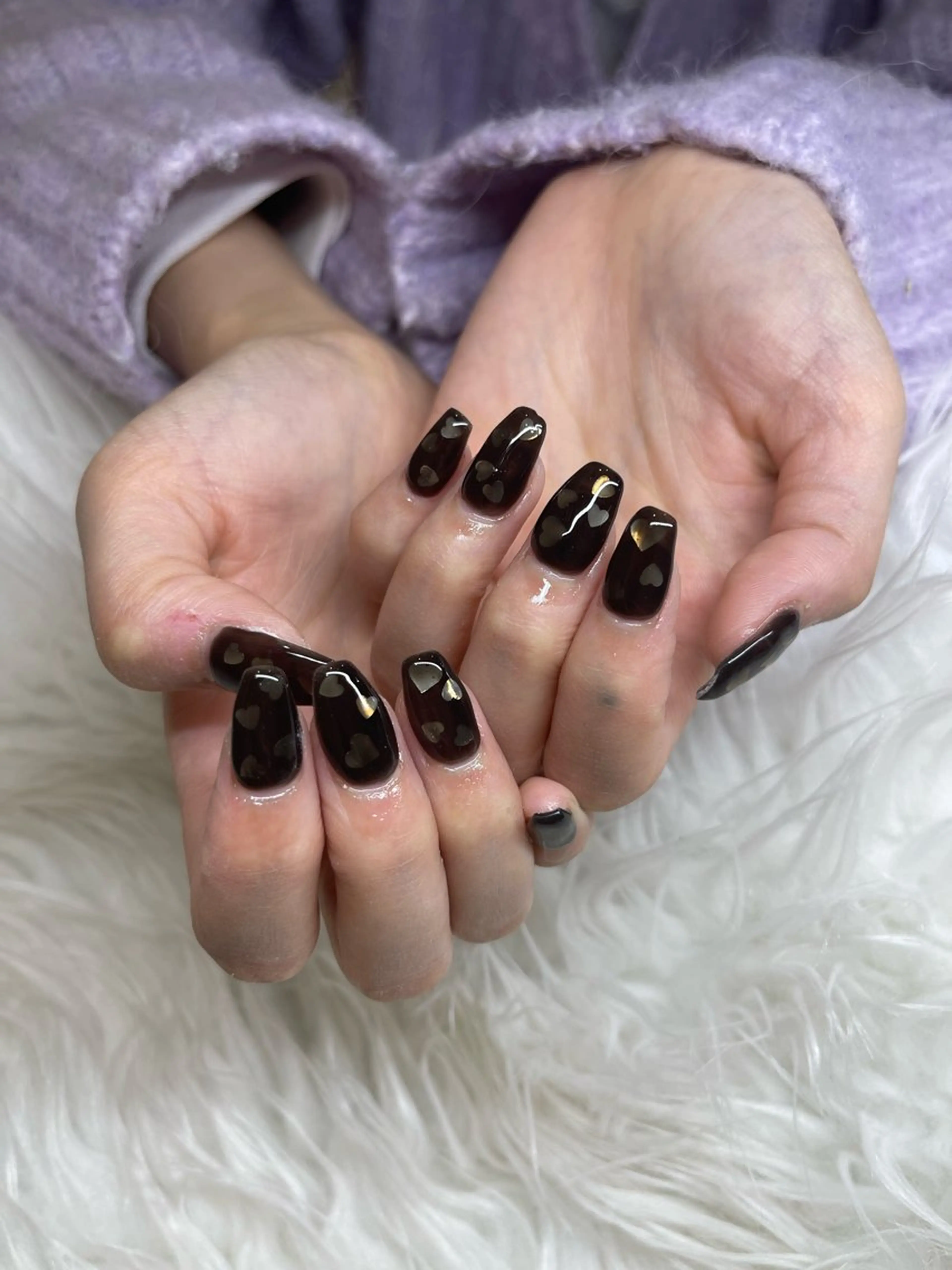 ネイル ジェルネイル ハート ハンドネイル 舞 ねいるのネイルデザイン