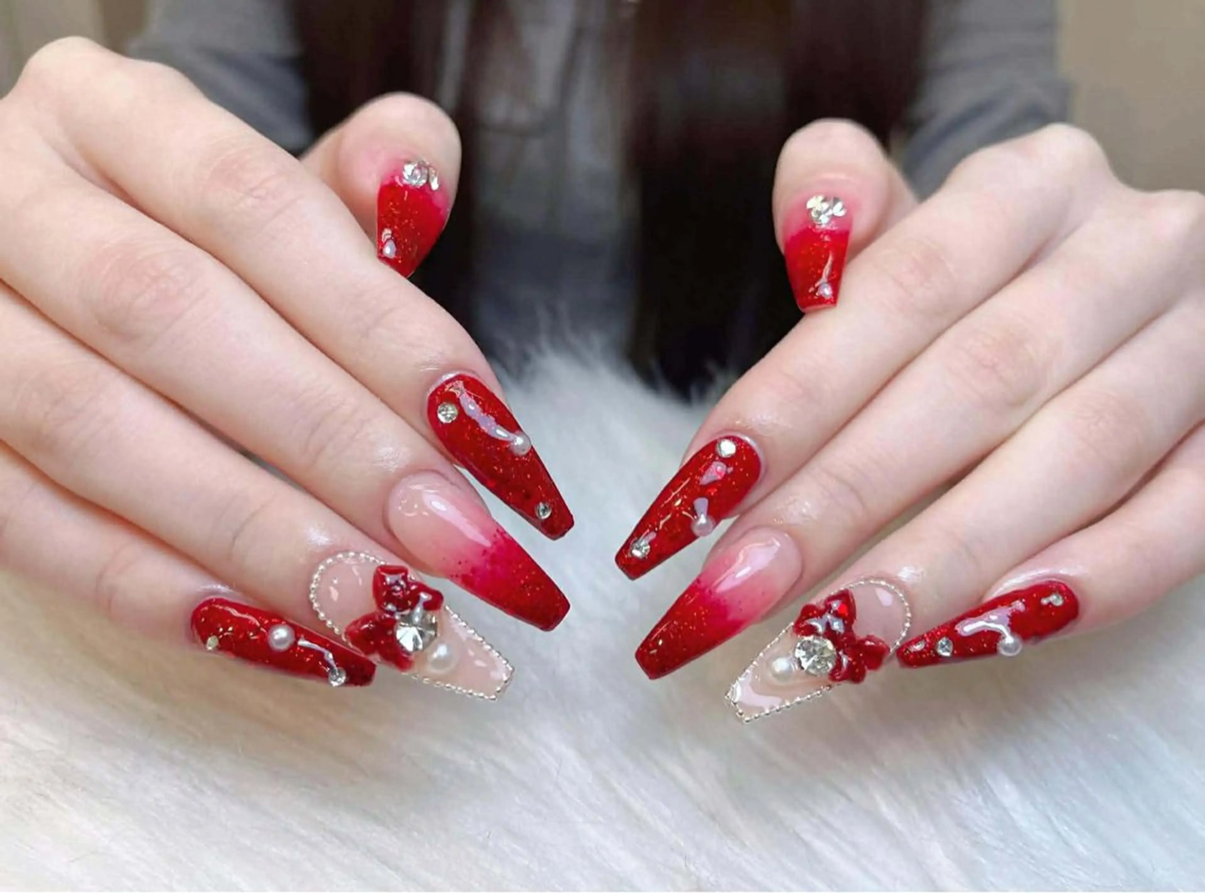 ネイル アートネイル 成人式 ジェルネイル ニュアンスネイル 夏ネイル ハンドネイル NIE MoMoのネイルデザイン