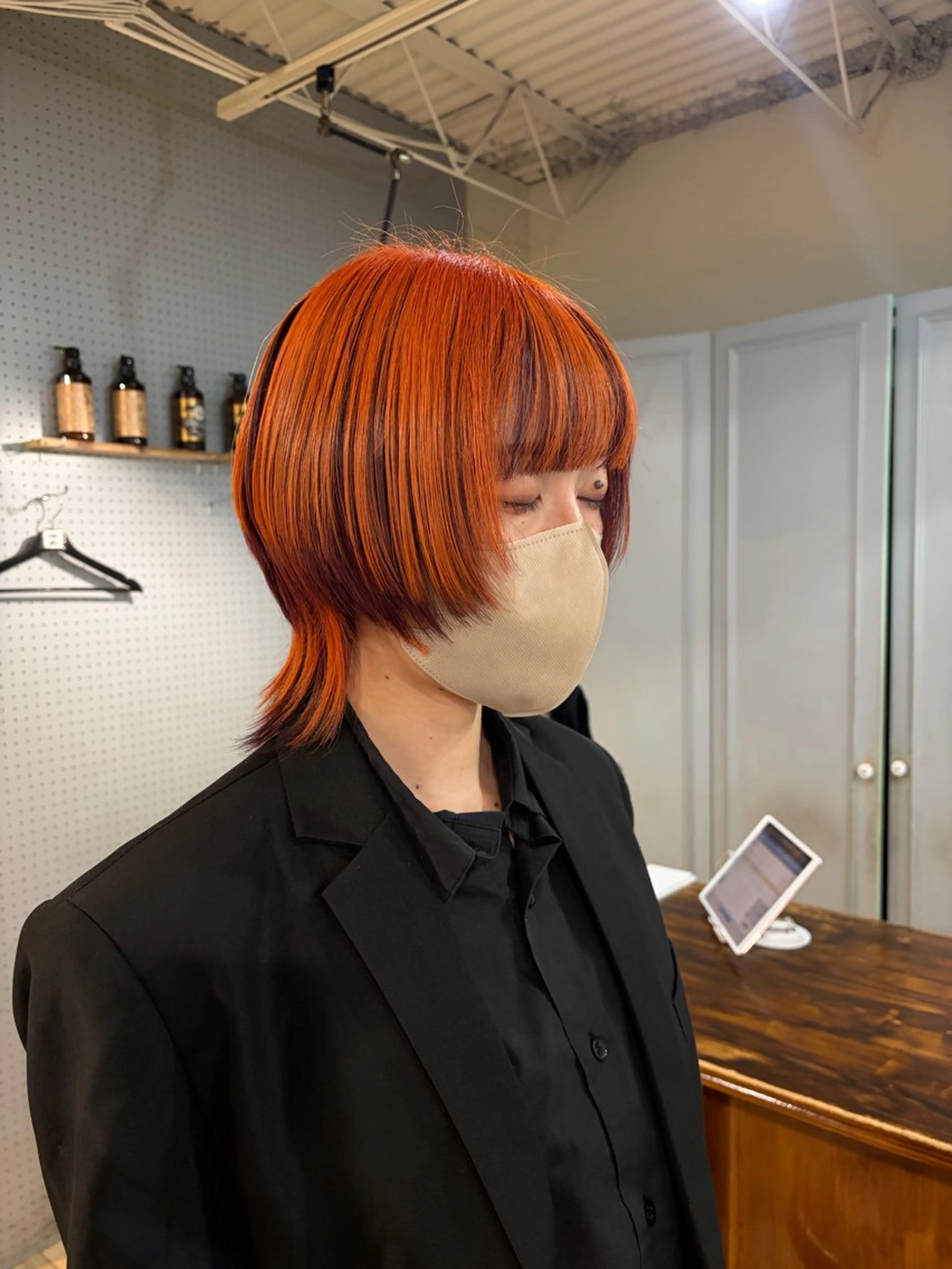 ショート カラー デザインカラー ウルフカット カット ヘアカラー 盛れるレイヤー× ウルフMari🪽のヘアスタイル