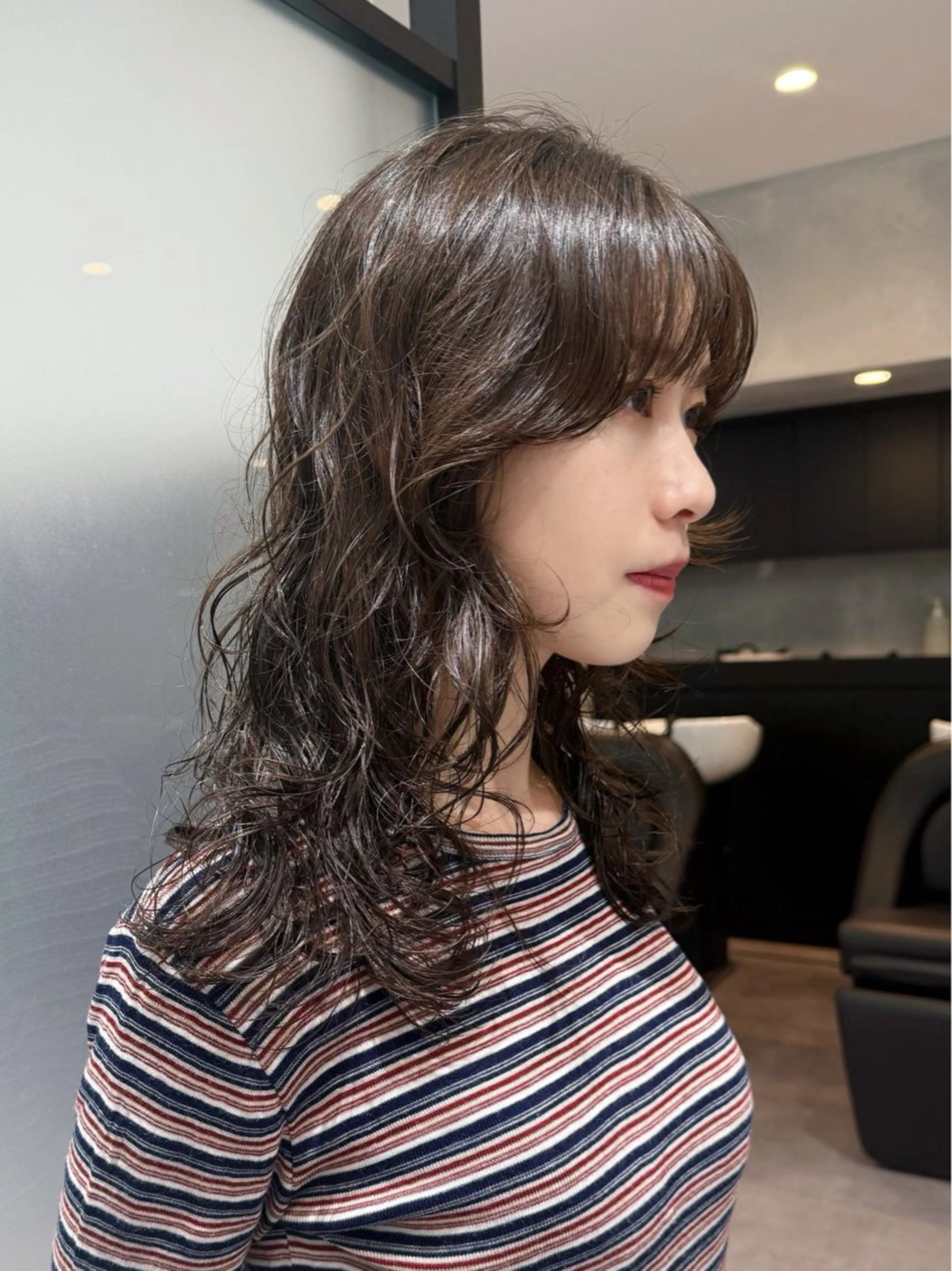 セミロング パーマ セミロングパーマ レイヤーカット カット パーマ トリートメント hanami /名駅のヘアスタイル