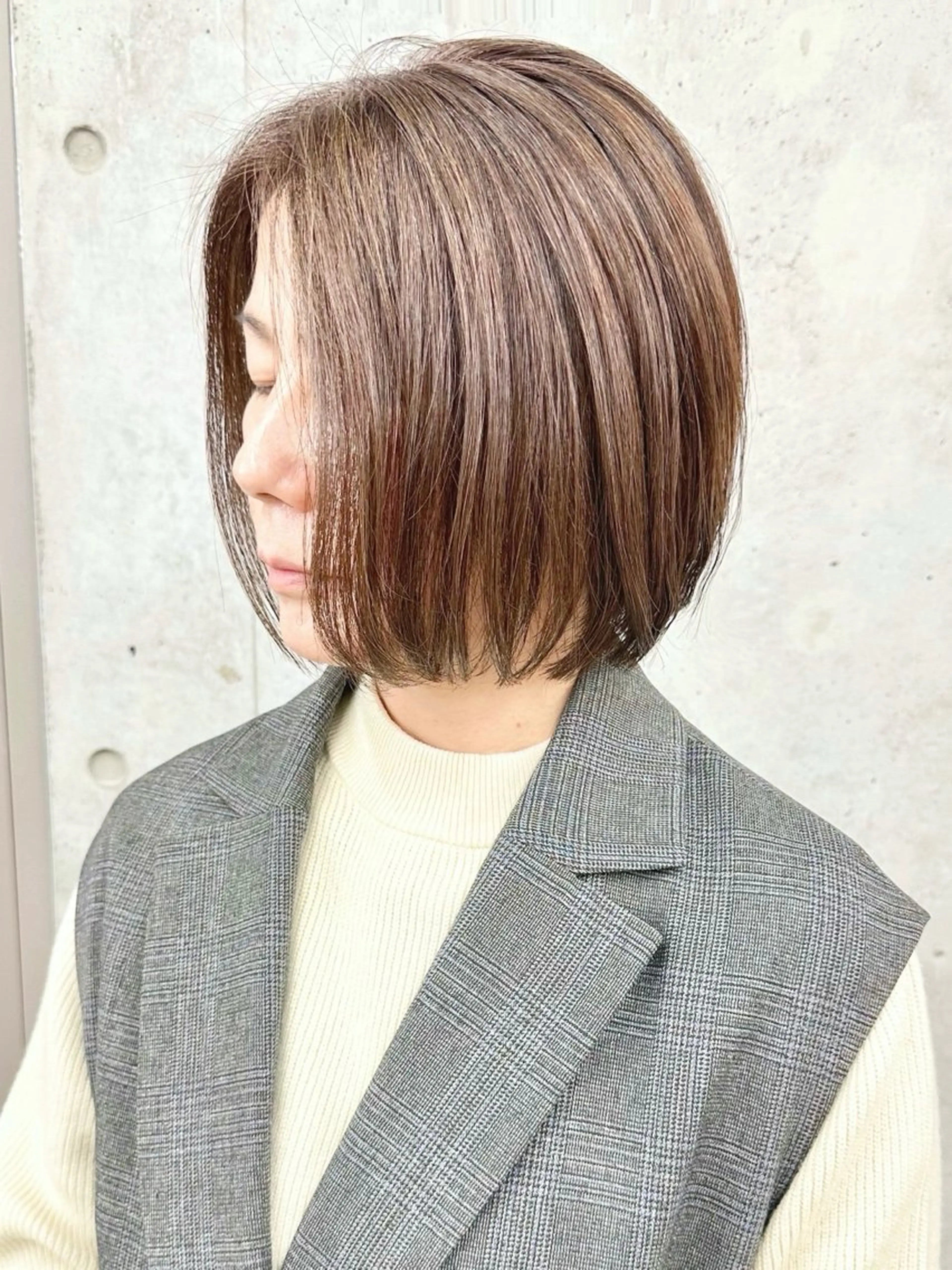 ミディアム ボブ/ゆるふわ ボブパーマ/とういのヘアスタイル