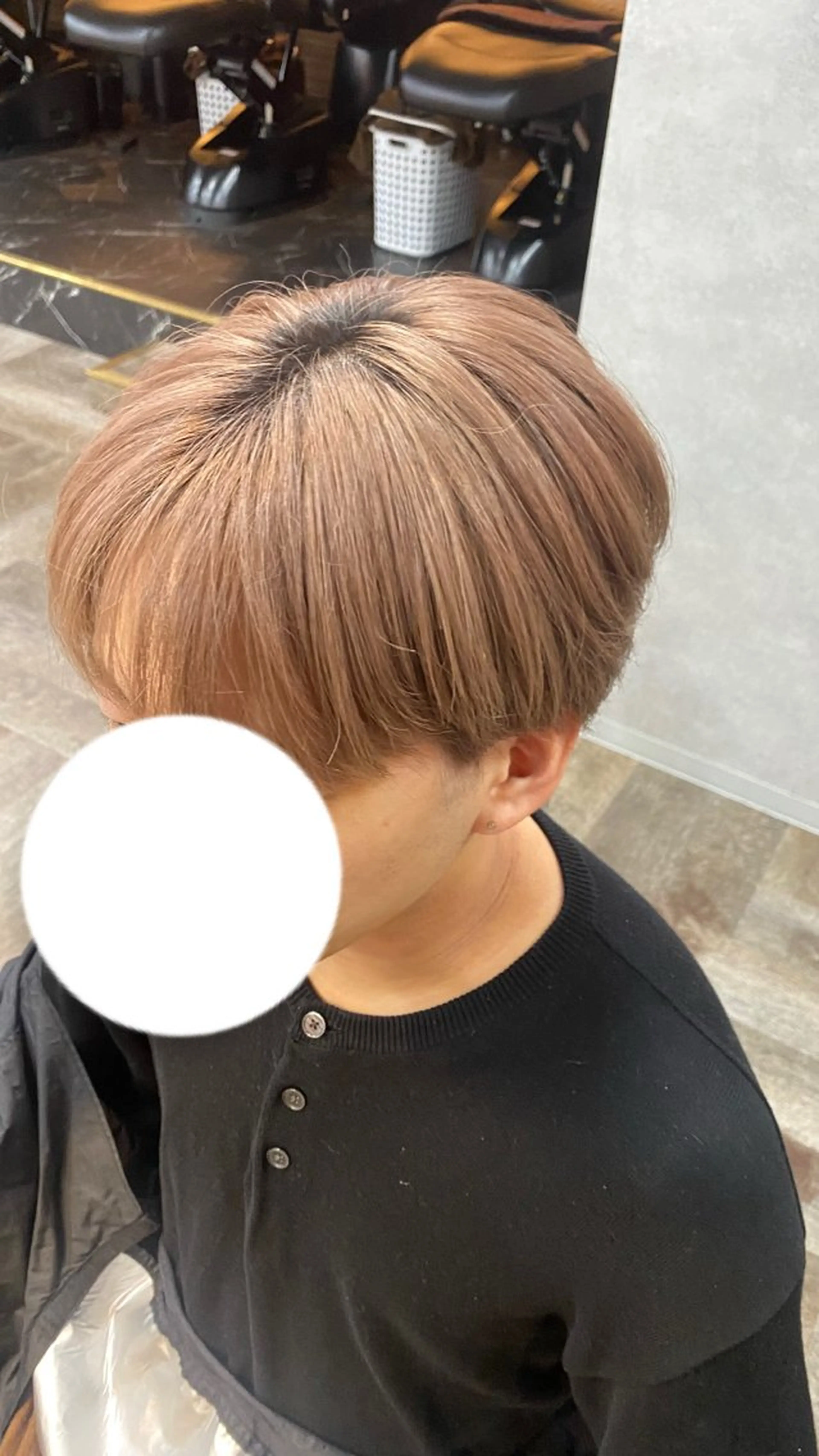 ショート カラー ピンクカラー ヘアカラー 飯田 雷晟のヘアスタイル