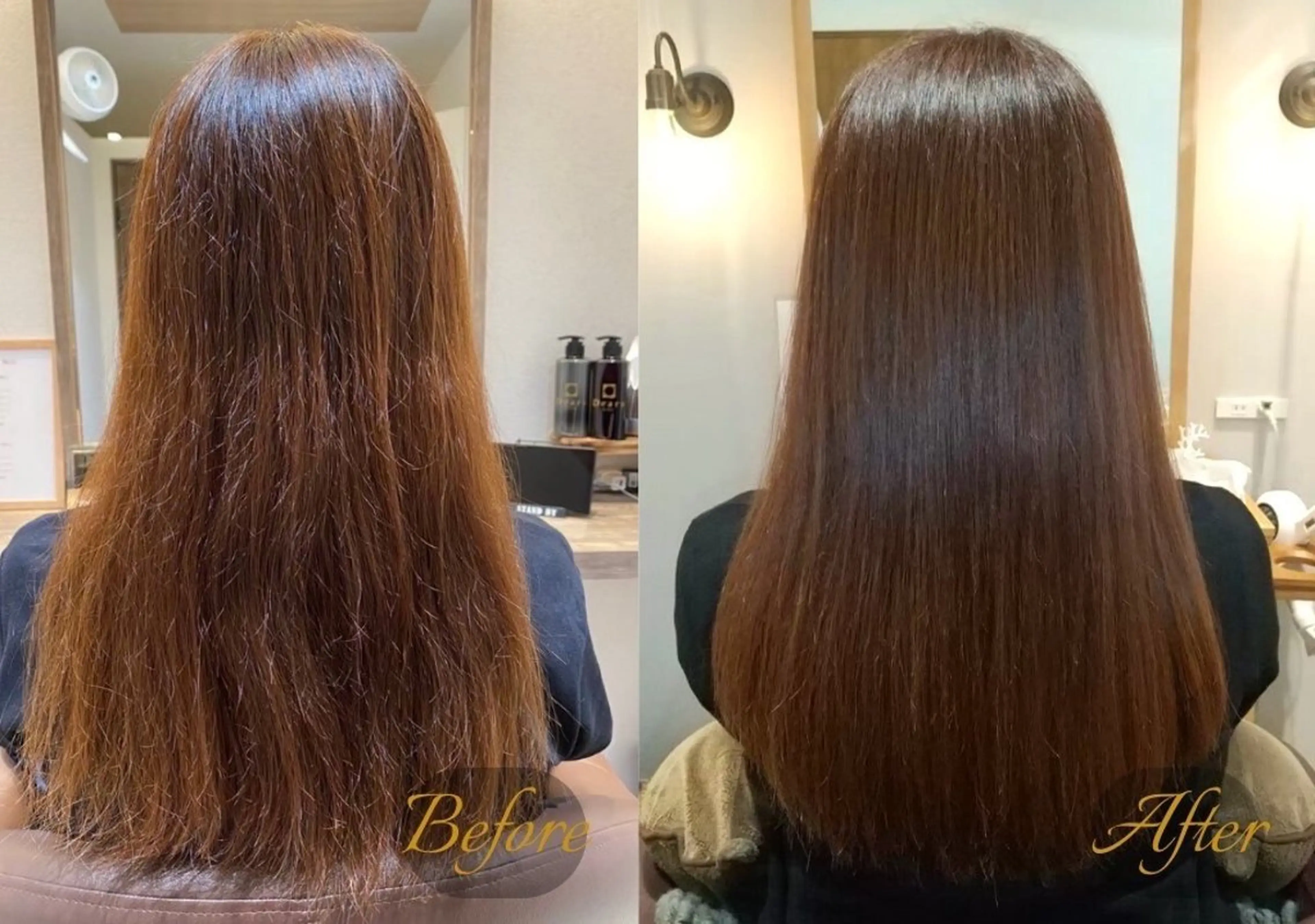 【自慢の綺麗な髪へ…】髪質改善部分ストレートエステ_オリジナルホームケア3点セット付の写真