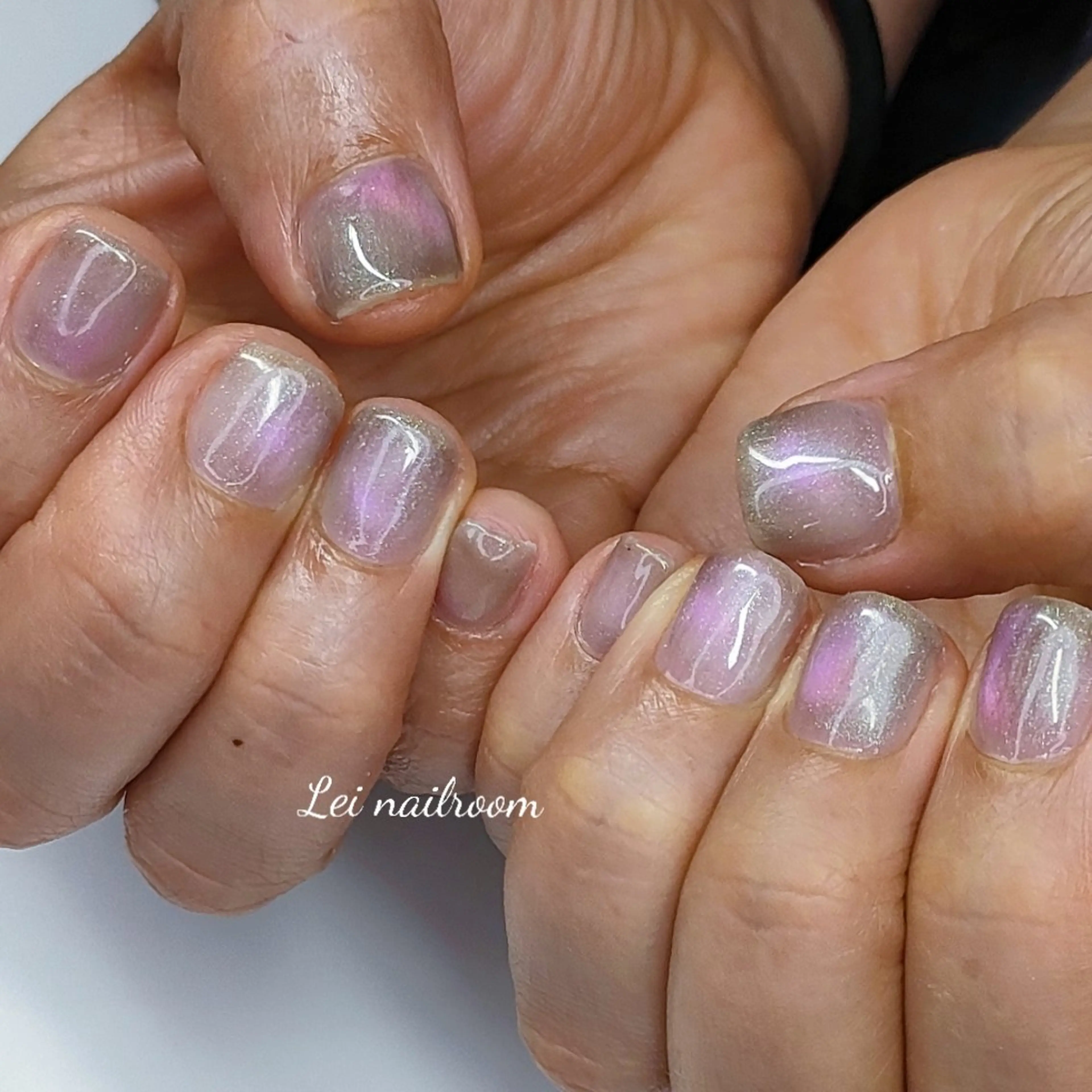 ネイル オーロラネイル マグネットネイル ハンドネイル lei🌼 nailroomのネイルデザイン
