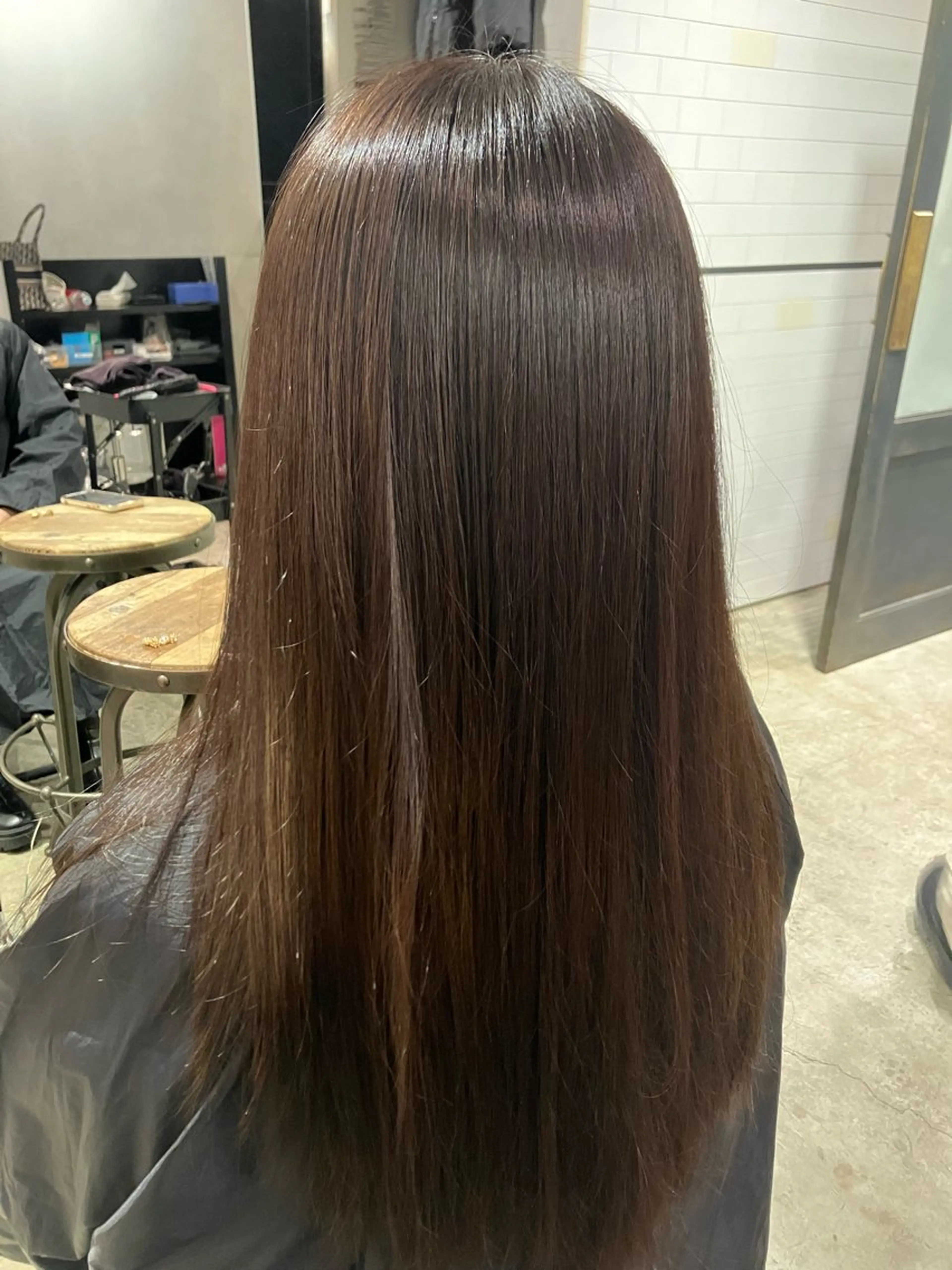 ロング カラー グレージュ 髪質改善 ウルフ・ハイレイヤー 🌟ナカノ・ユウヤのヘアスタイル