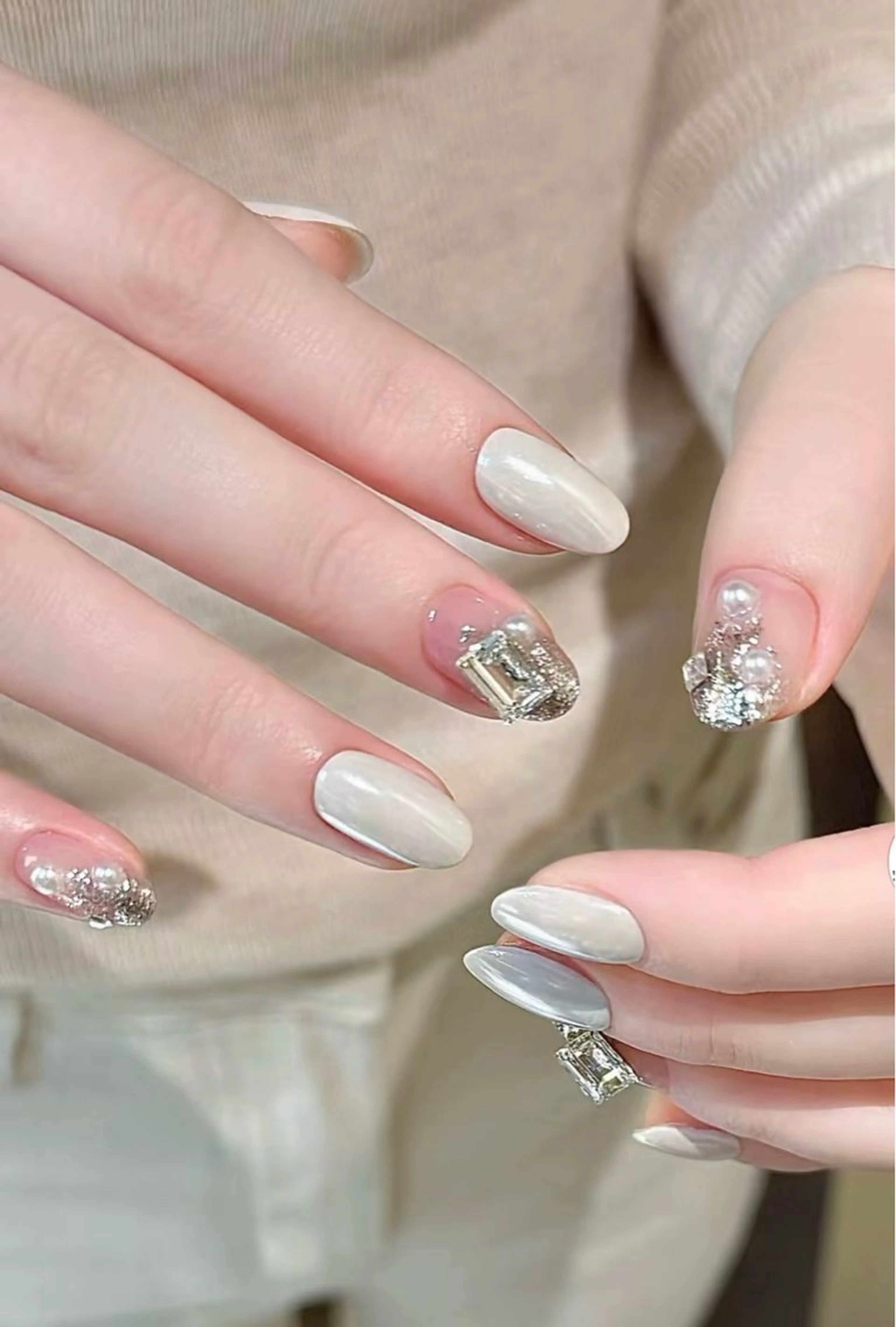 ネイル 長さ出し フットネイル ジェルネイル 韓国ネイル マグネットネイル YMT NailStudioのネイルデザイン