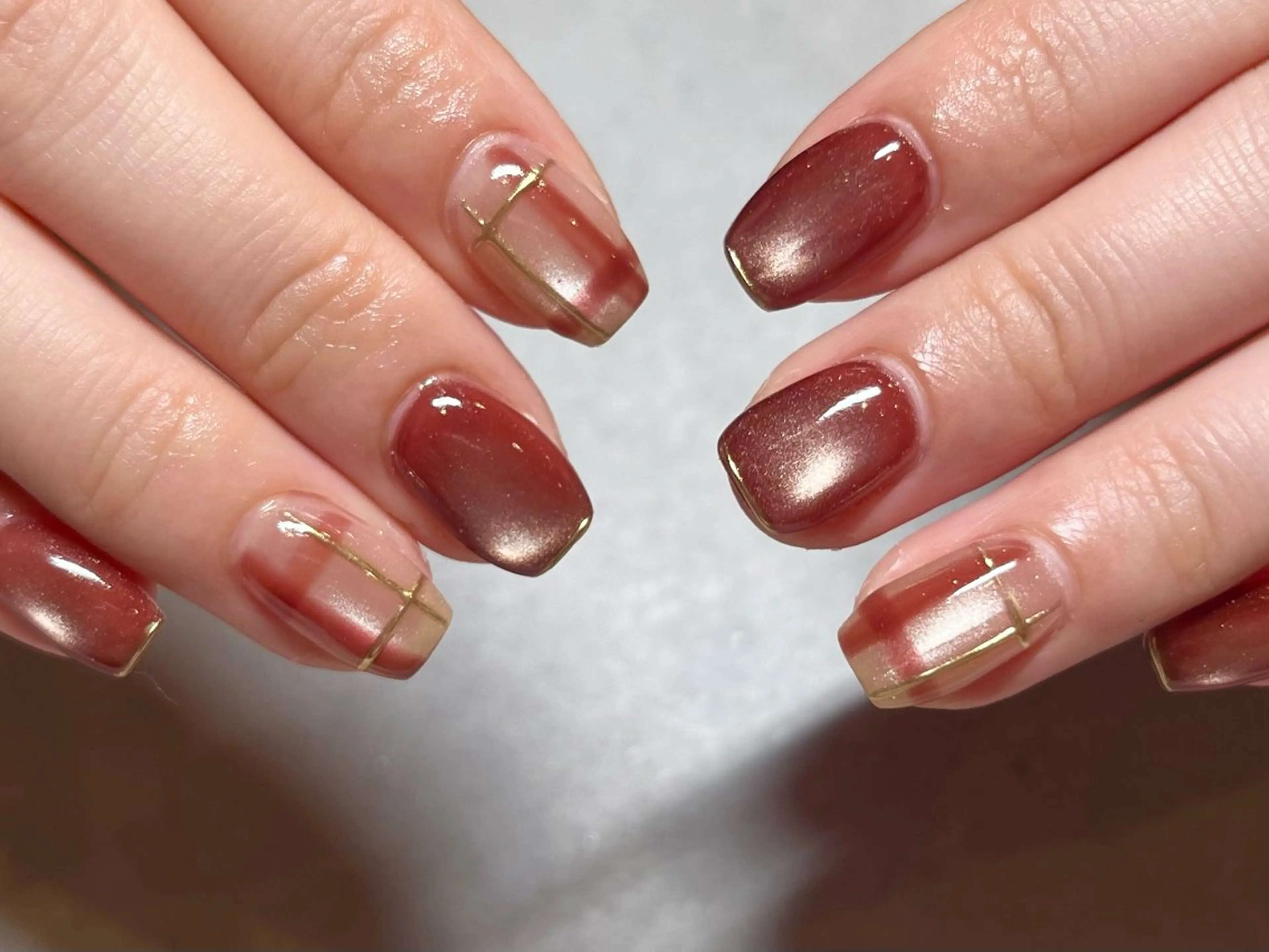 ネイル マグネットネイル 🫧ちゅるん/韓国 Ayano𓈒🎀のネイルデザイン